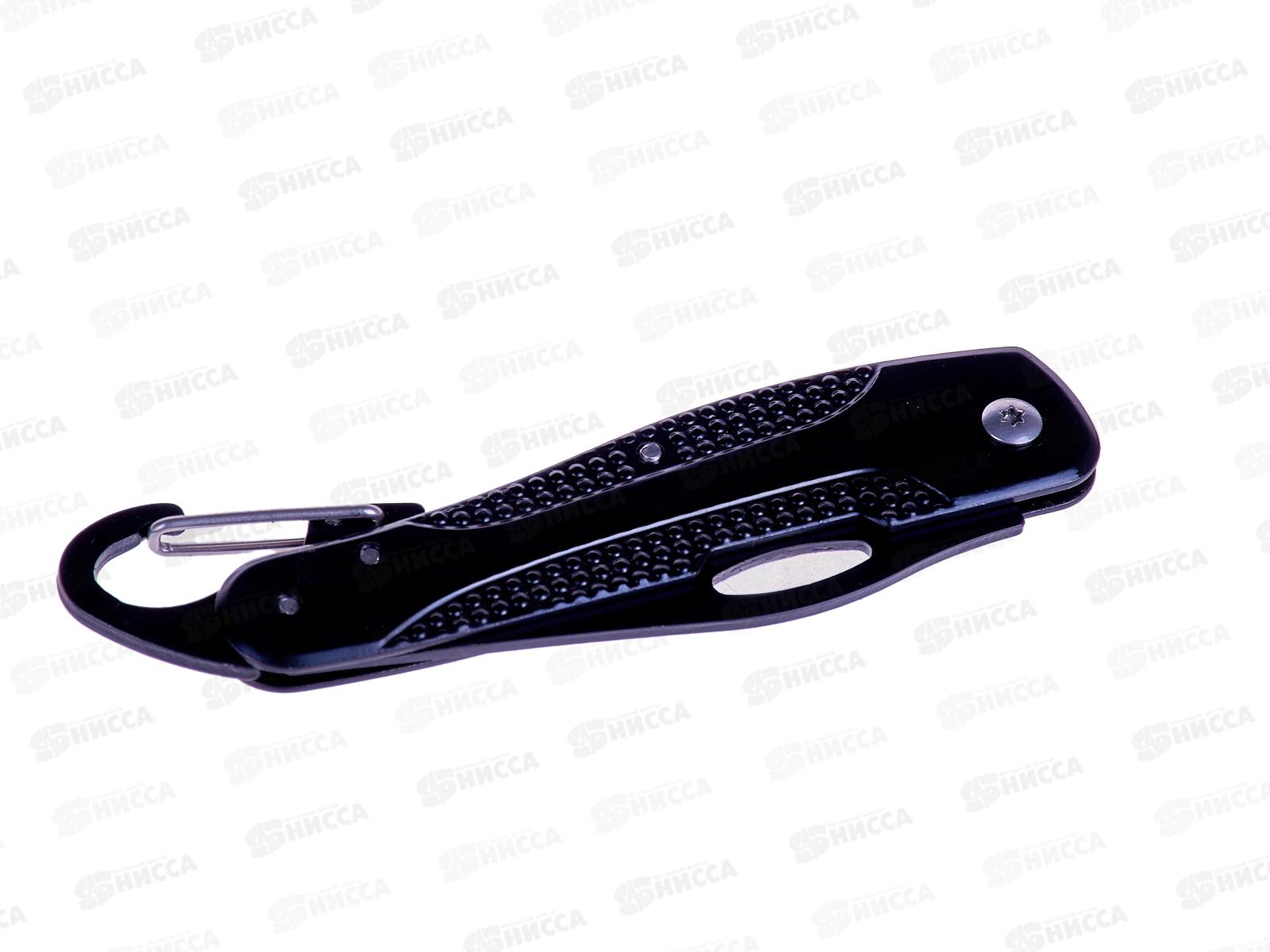 Нож туристический Следопыт, длина клинка 70мм, без фиксатора, с карабином, на блист., PK-13