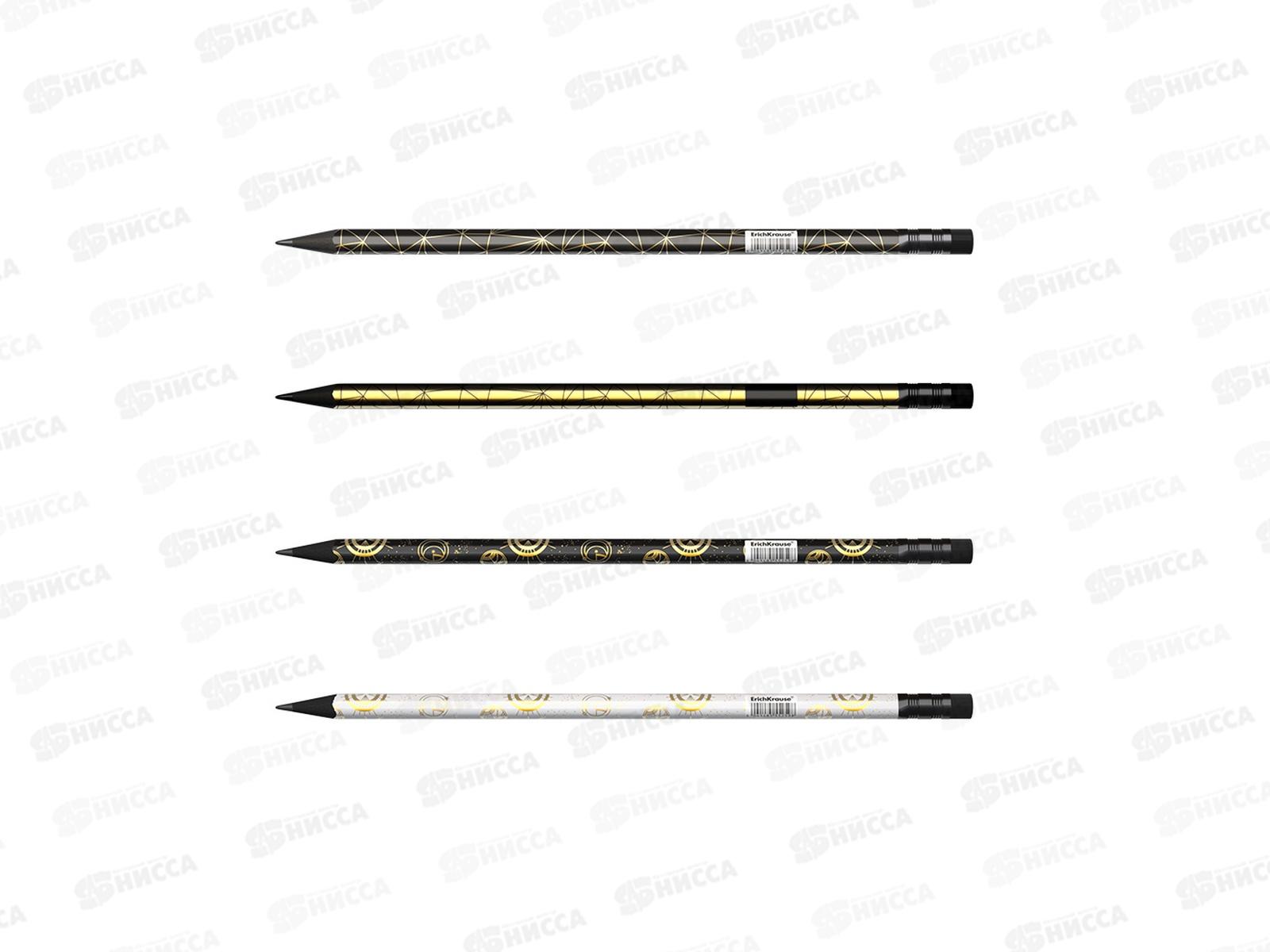 Карандаш чернографитный с ластиком EК Magic Sky HB, 55259 *42