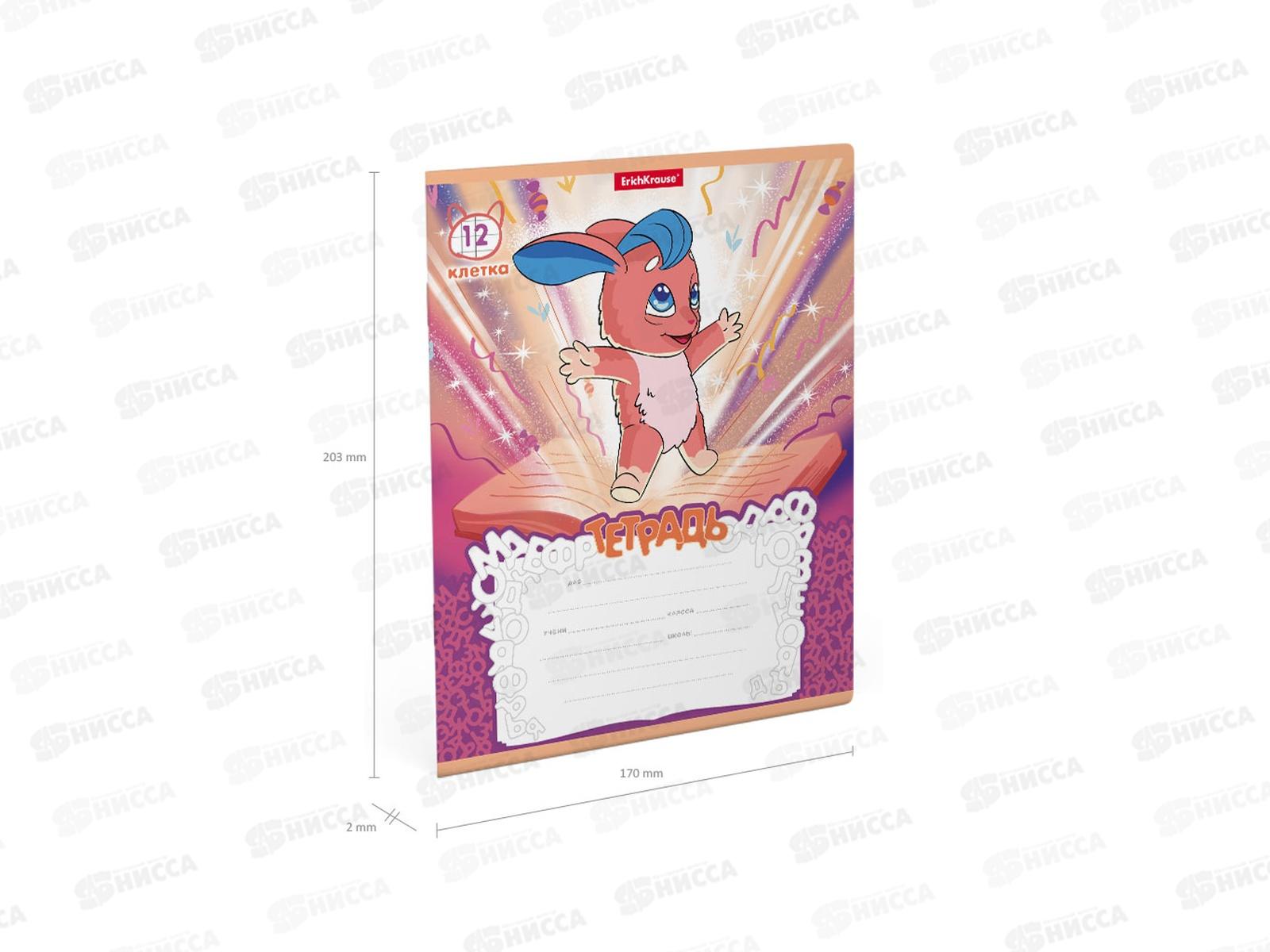 Тетрадь 12листов клетка ПОЛИ Волшебный друг,58233*10/280
