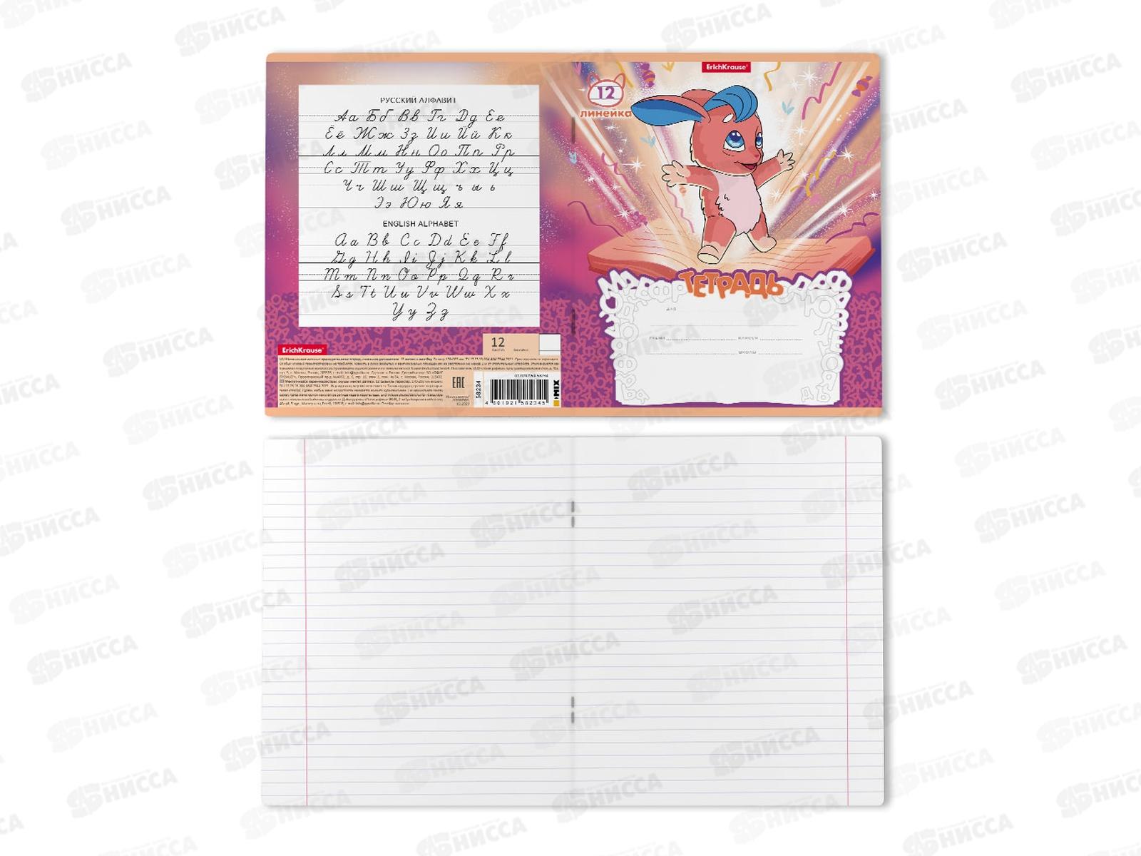 Тетрадь 12листов линия ПОЛИ Волшебный друг,58234*10/280