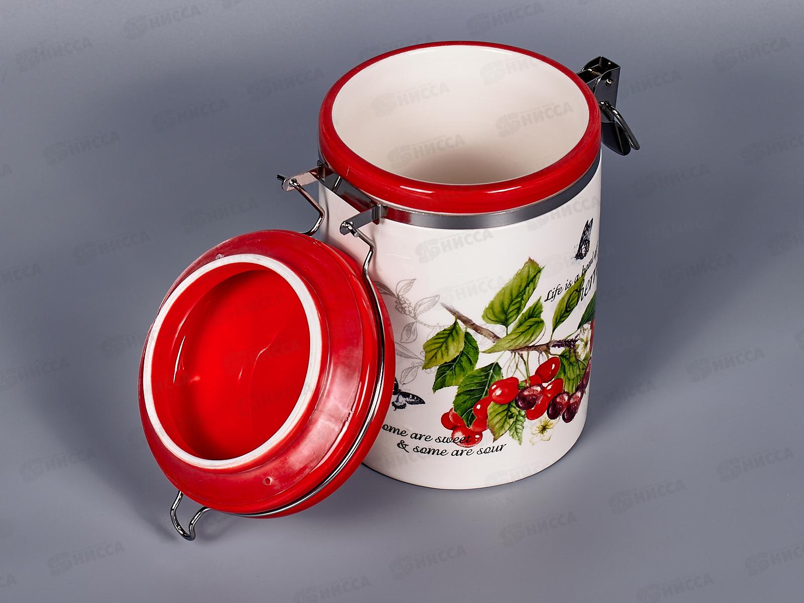 Банка Вишня 900мл с клипсой MFK21015