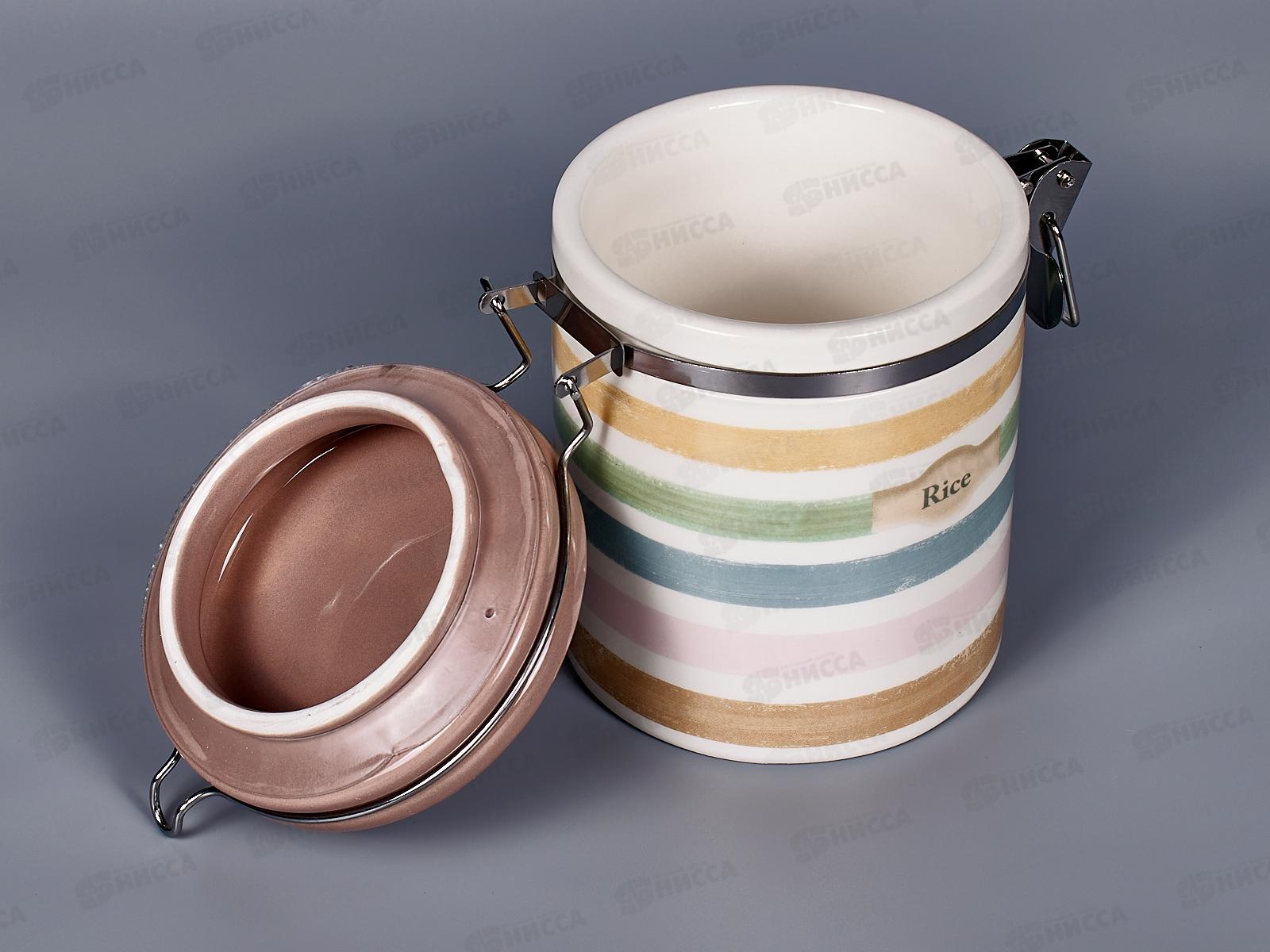 Банка Полосы 750мл с клипсой MFK07967  в подарочной упаковке