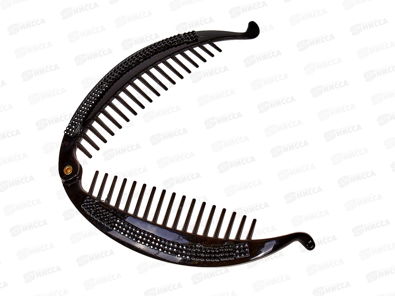 Заколка-банан-овал со страз. №22