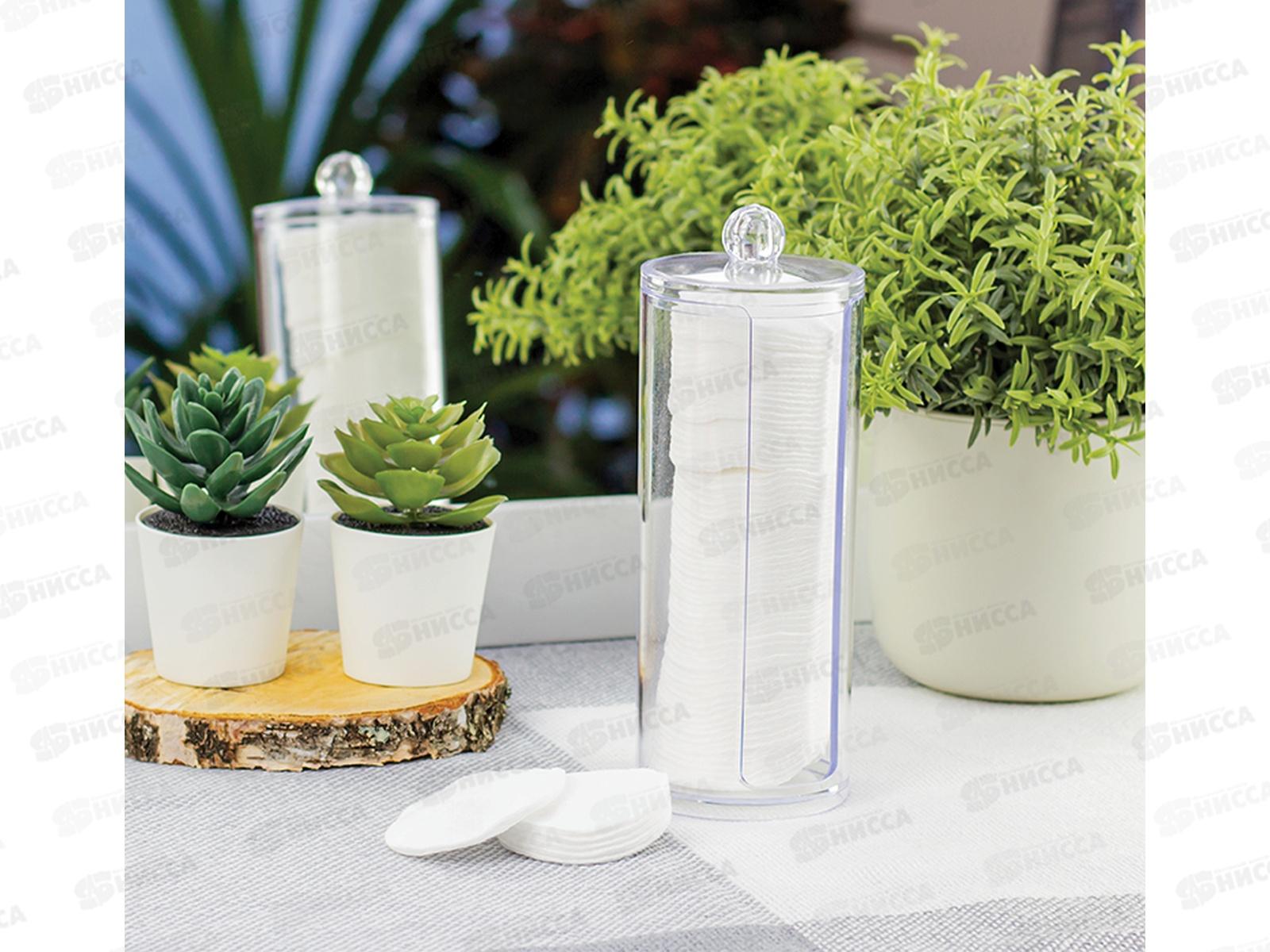 Контейнер для ватных дисков Прозрачный М1604 *18