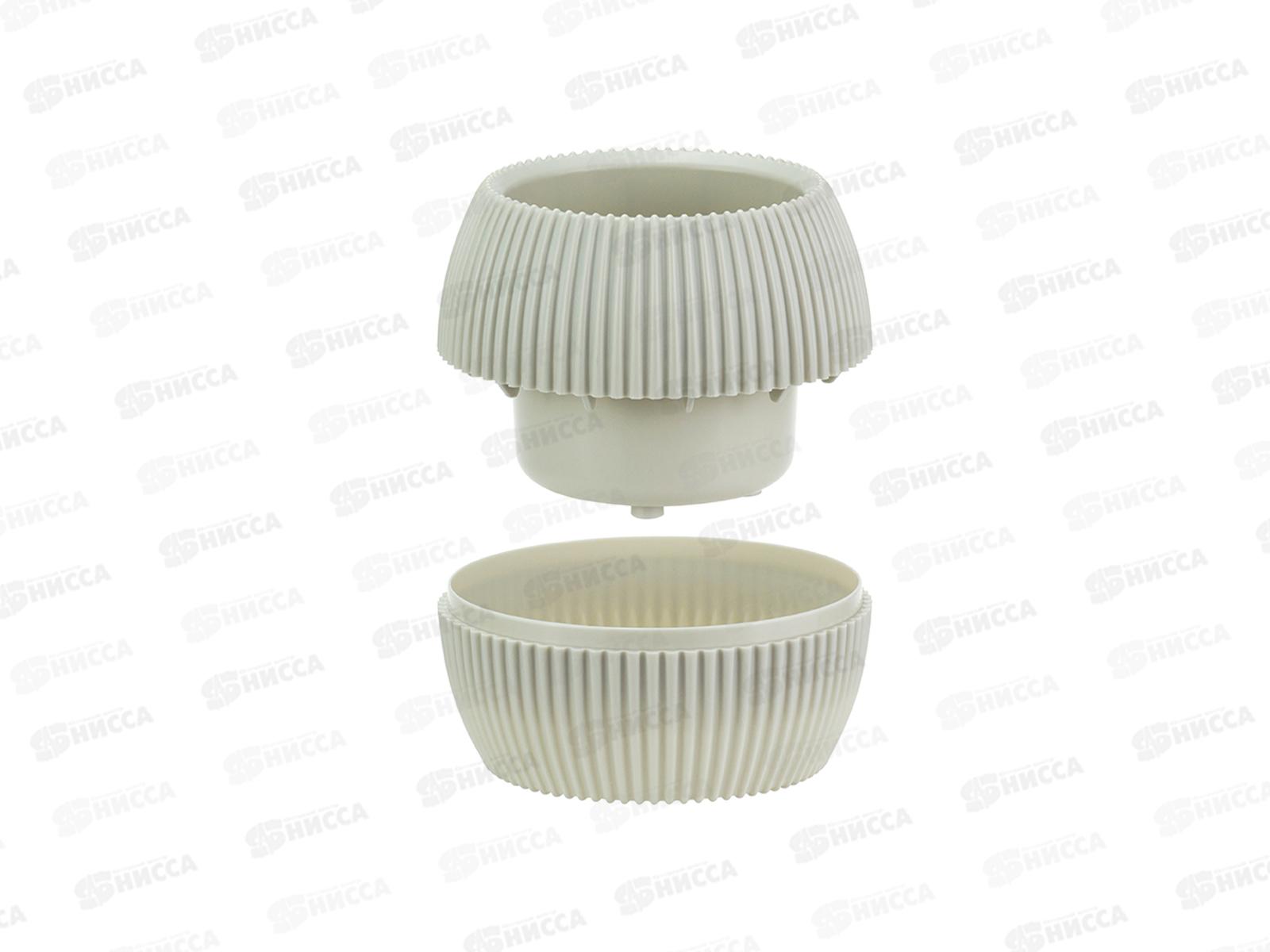 Кашпо ПИКАНТО 0,7л Белый ротанг М3212 *8