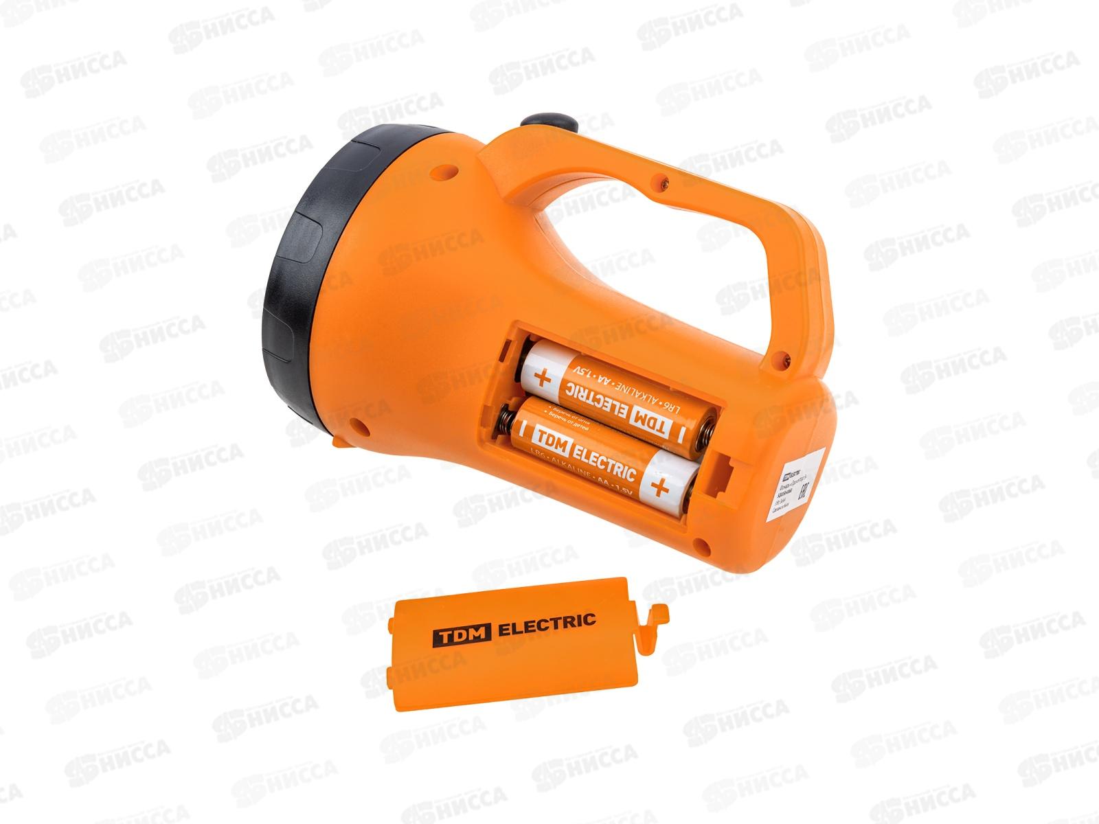 Фонарь TDM Прожектор, LED 3Вт 3*AA, 0068   *48