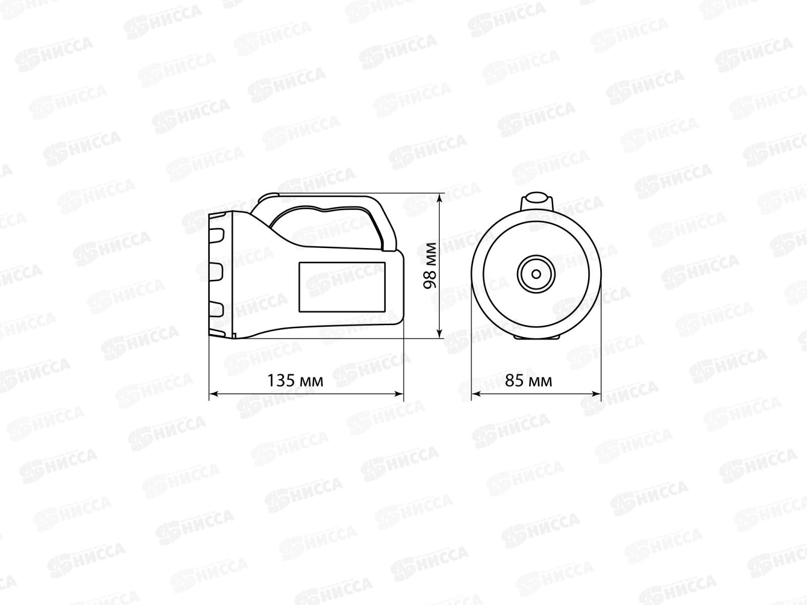 Фонарь TDM Прожектор, LED 3Вт 3*AA, 0068   *48