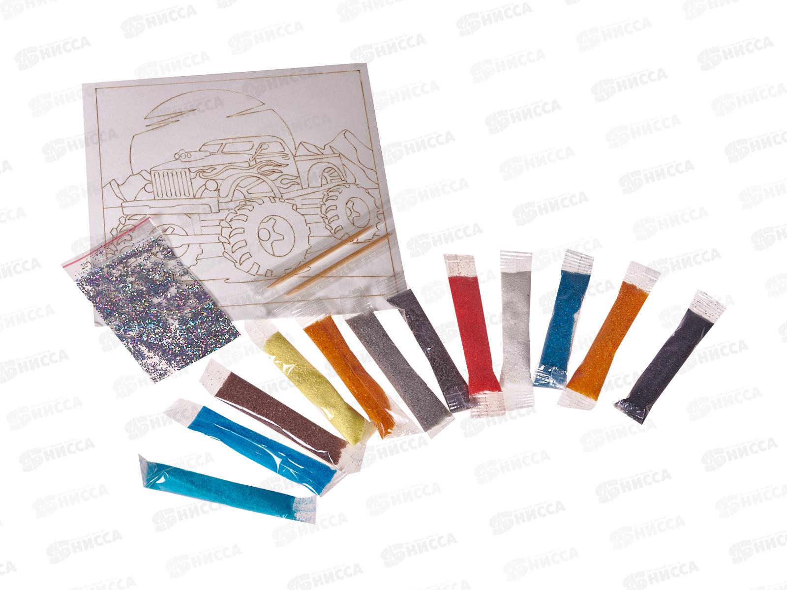 Фреска из цветного песка &quotВнедорожник&quot С1919  *26