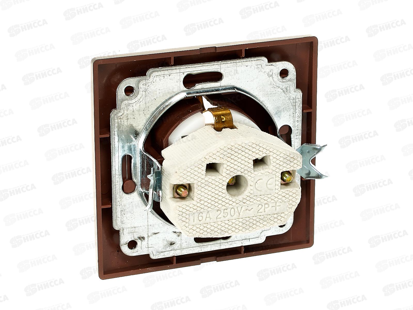 Розетка INTRO Plano cкрытой установки 16А-250В, IP20, антрацит, 1-206-05