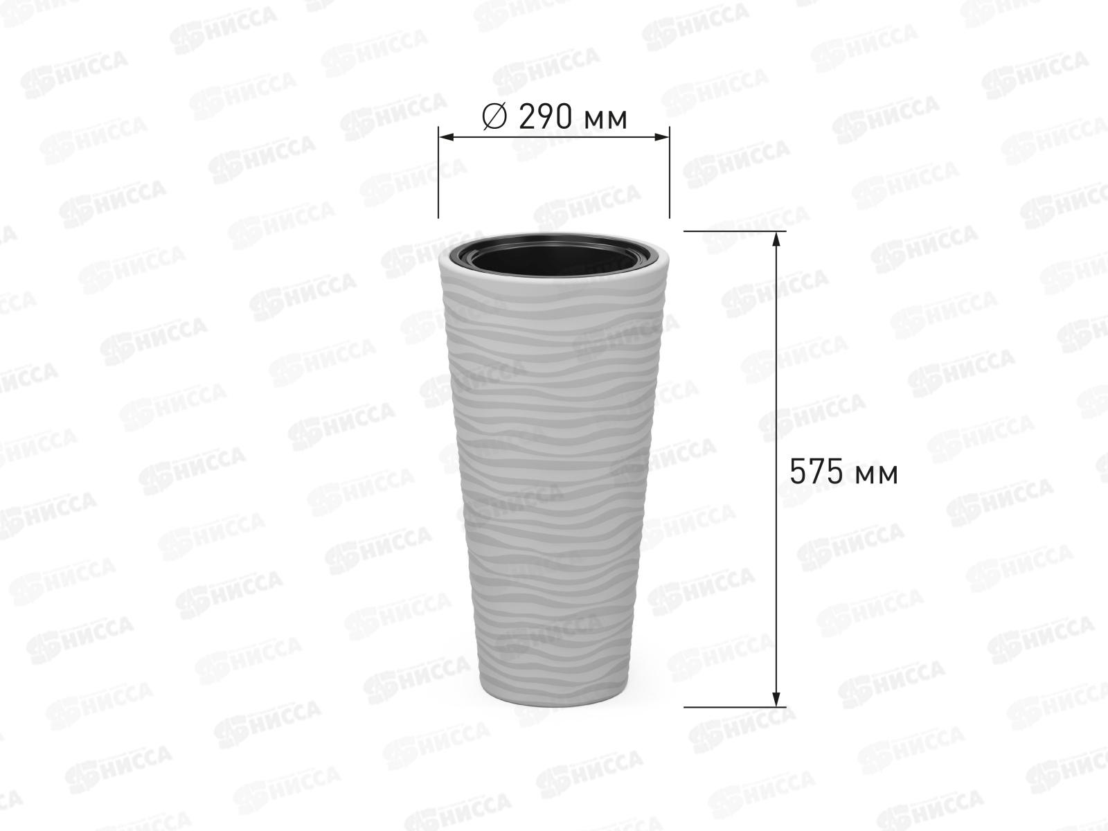 Кашпо Оазис 25л Серый М8076 *2