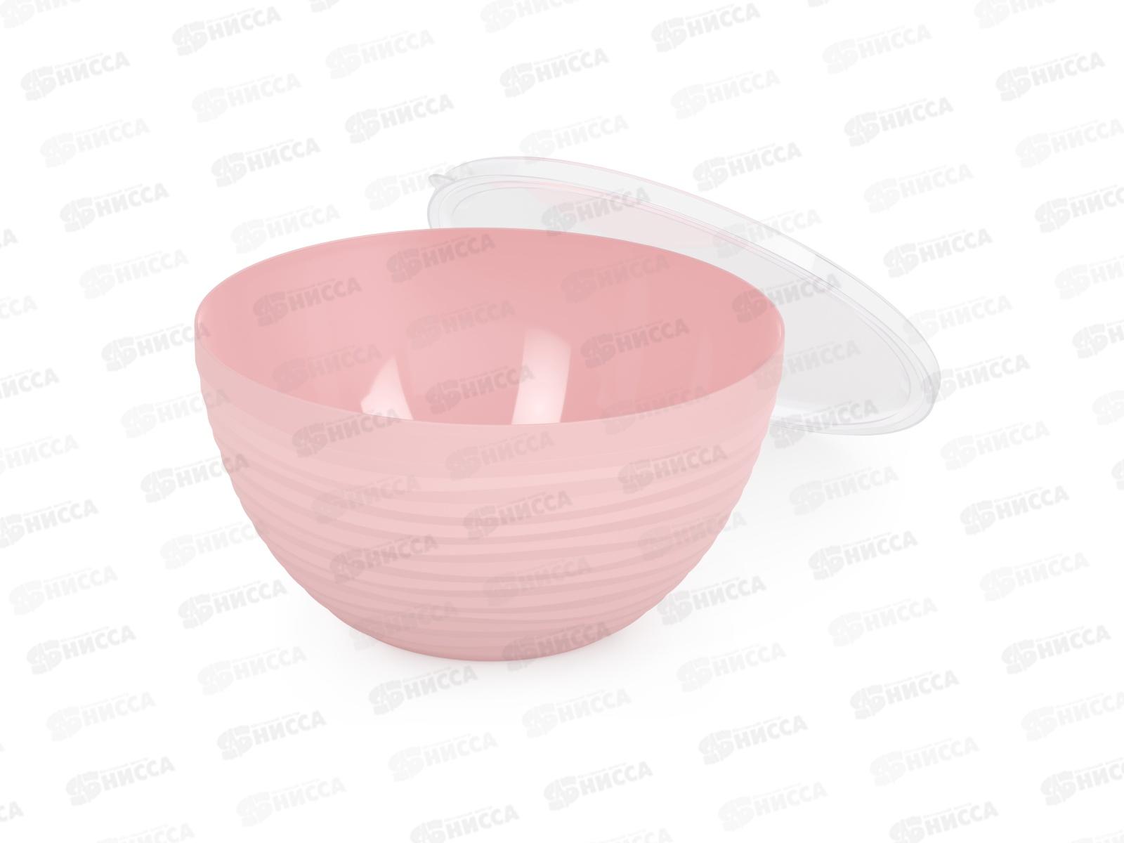 Чаша &quotОазис&quot 2,5л с крышкой  розовый М8412 *11
