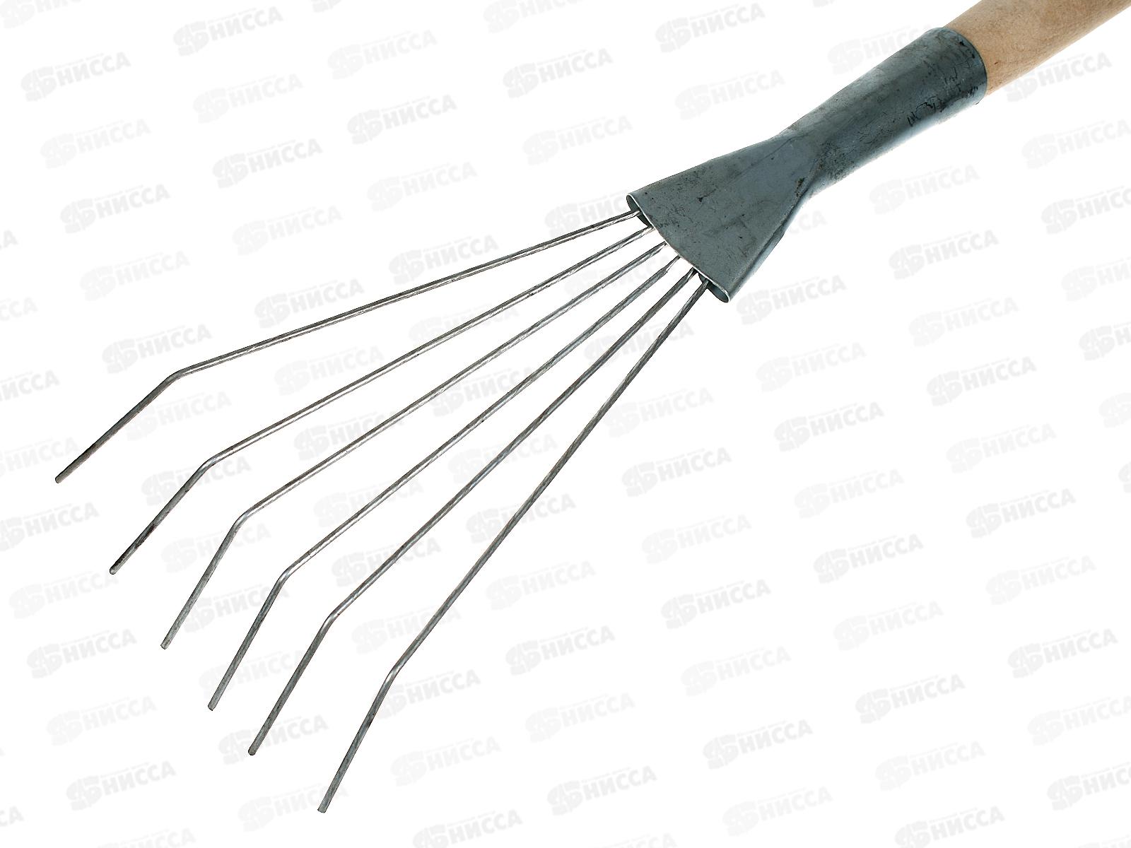 Грабли веерные проволочные цветочные оц. С-662/1 с черенком (Павлово)