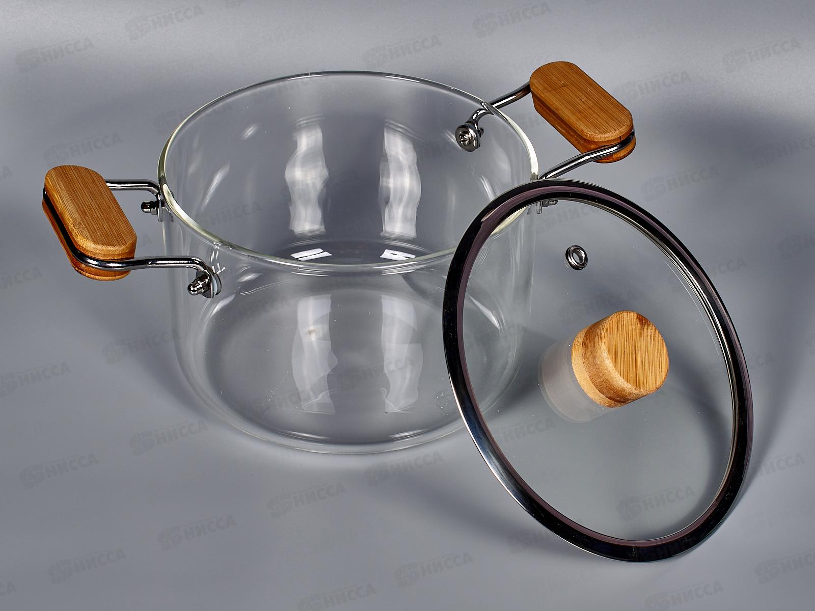 Кастрюля 3,5л термостойкое стекло дер/руч AST-006-D-04Z *12