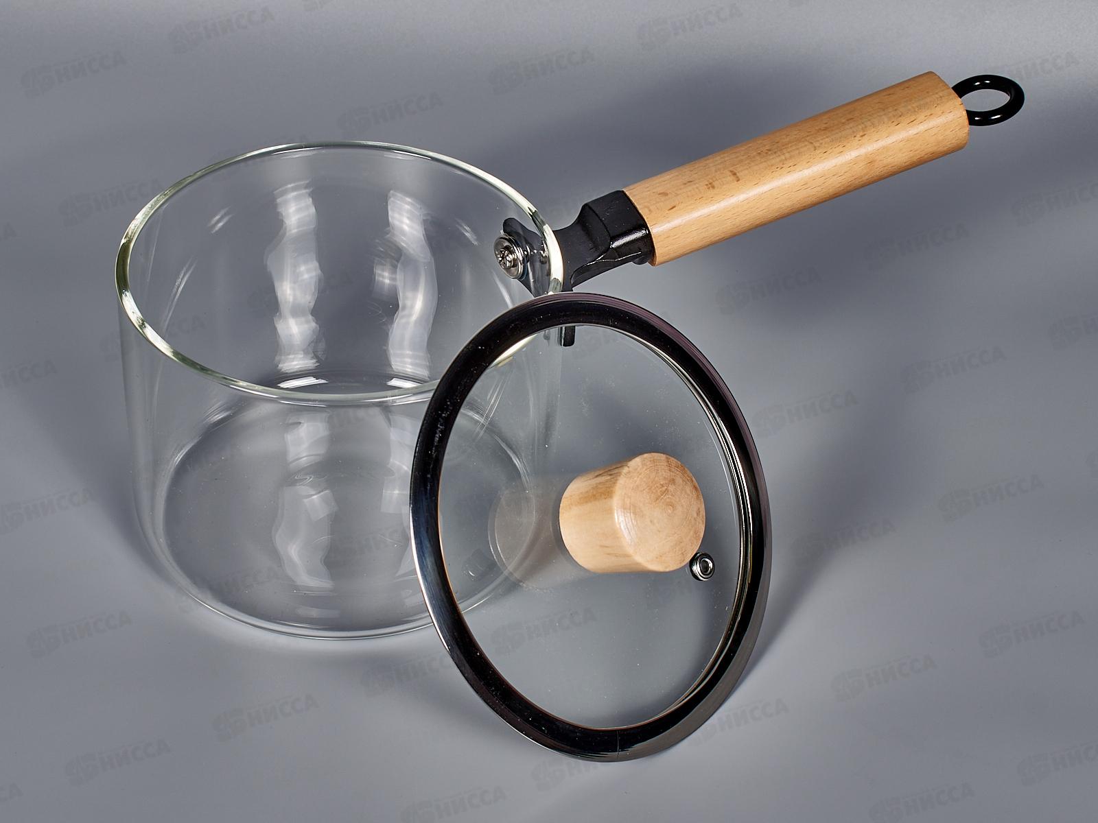 Ковш 1,5л термостойкое стекло дер/руч AST-006-N-01T *12