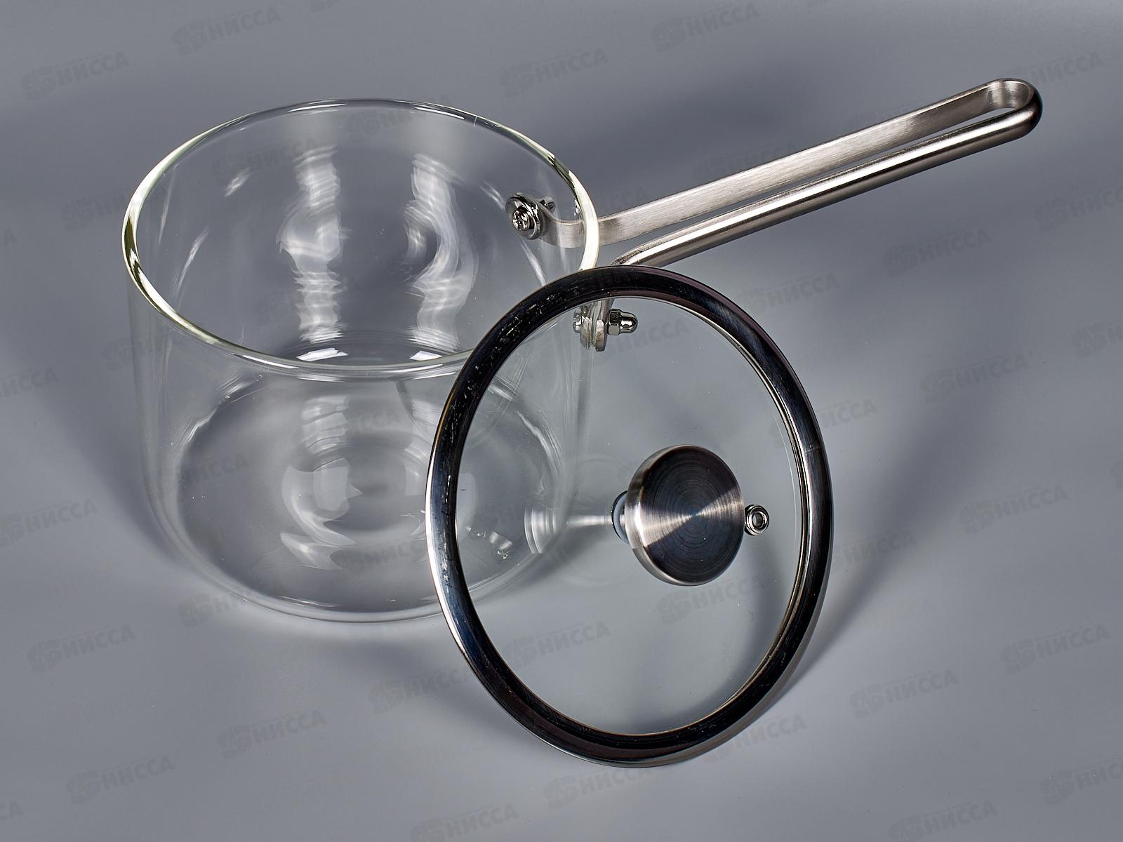 Ковш 1,5л термостойкое стекло мет/руч AST-006-N-02G *12