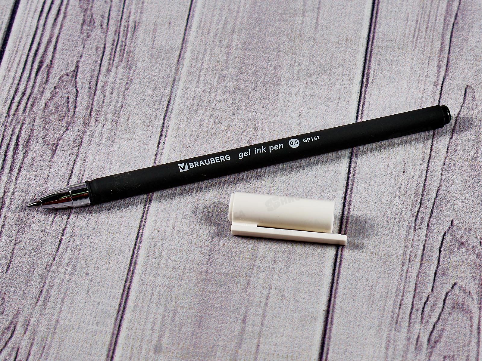 Ручка гелевая  BRAU Matt Gel,0,5, черная ,142944*12/144