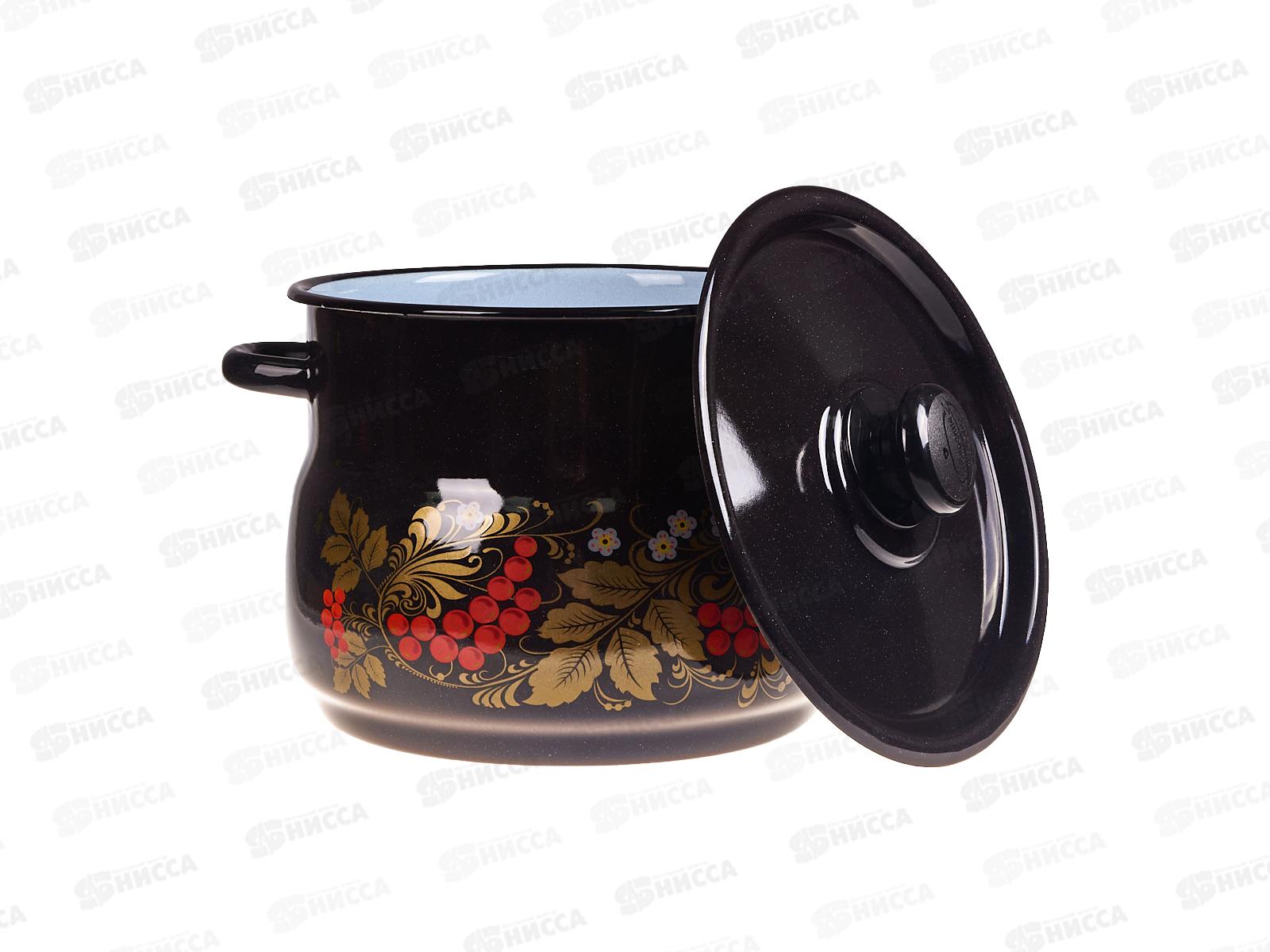 Кастрюля 5,5л сферическая Рябинушка, черный рябчик С1917.3Р*05
