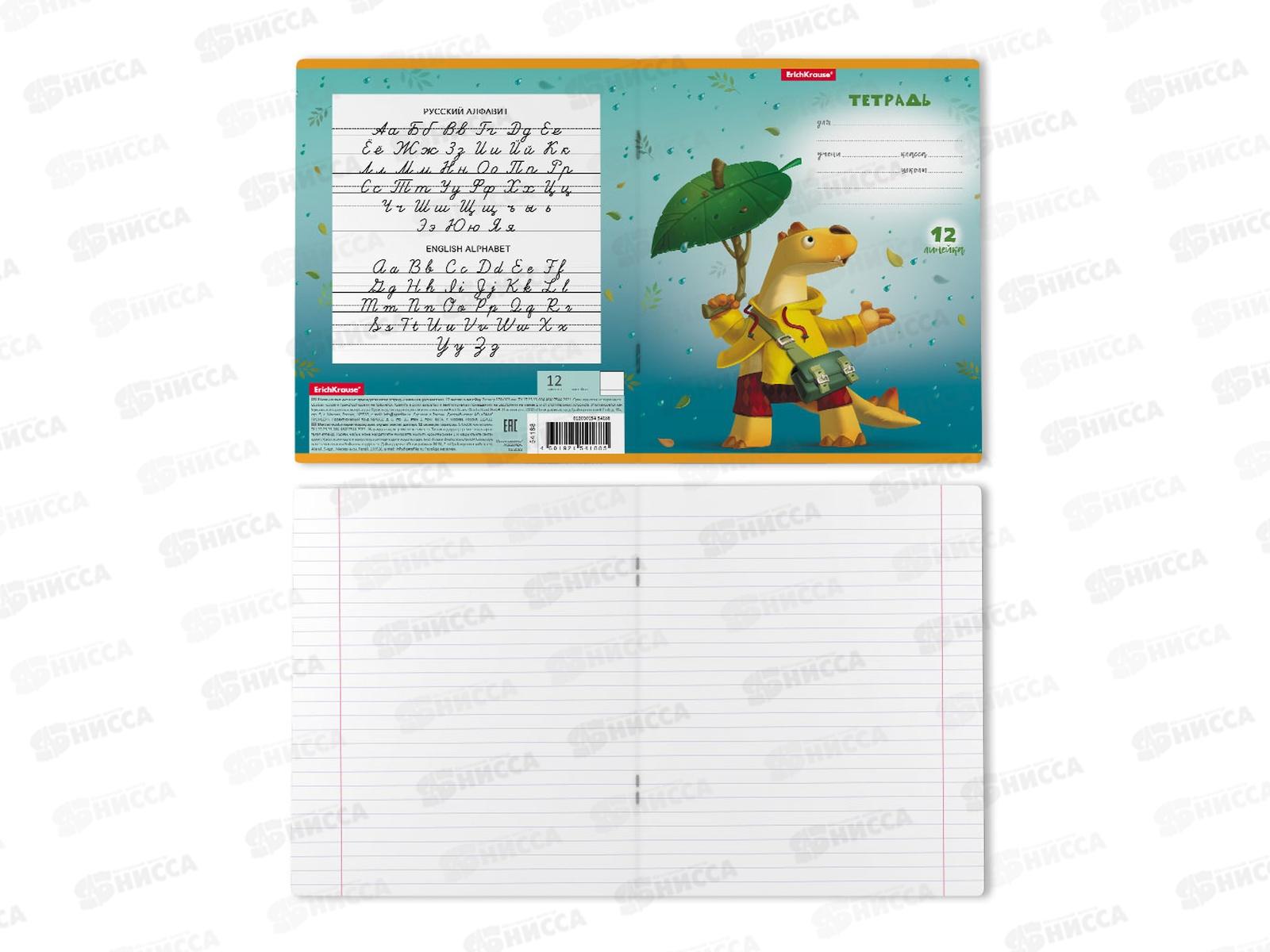 Тетрадь 12листов линия ПОЛИ Динозаврик,54188*10/280