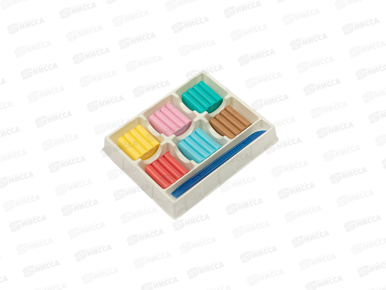 Пластилин  6цветов  72г &quotЛео&quot Играй, классический, к/у,  LPMCP-0106