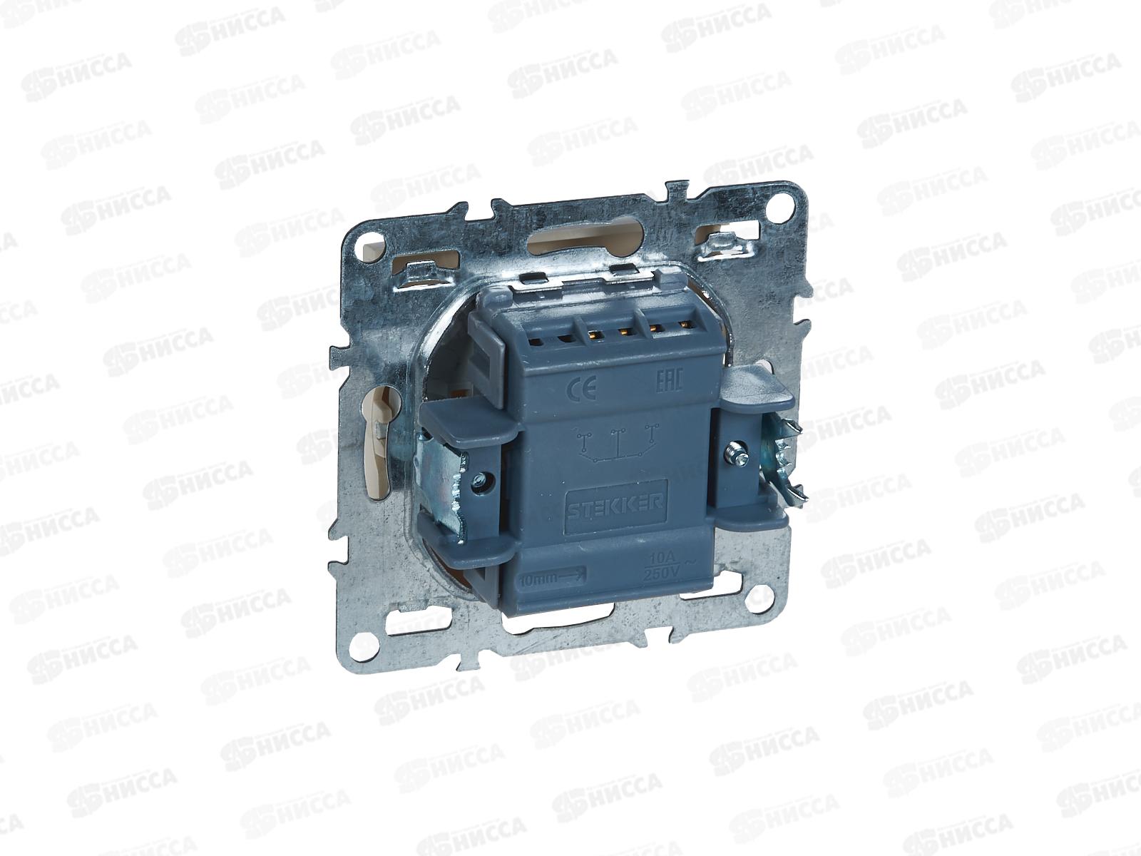 Выключатель Эрна, 1-клавишный с индикататором (механизм), PSW10-9101-02, слоновая кость