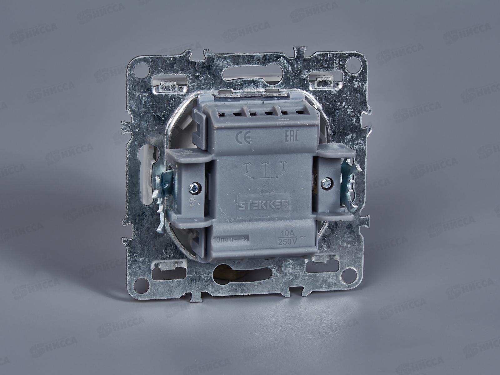 Выключатель Эрна, 1-клавишный (механизм), PSW10-9103-01, белый