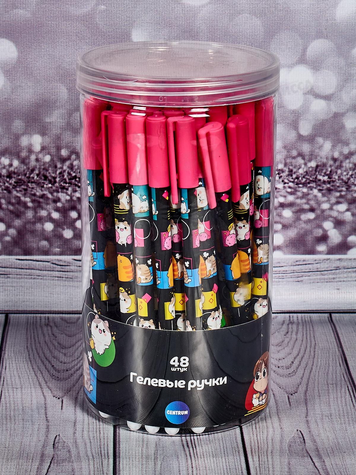 Ручка гелевая  CENTRUM Каваи Девочка с котиками,0,5мм, 70498*48