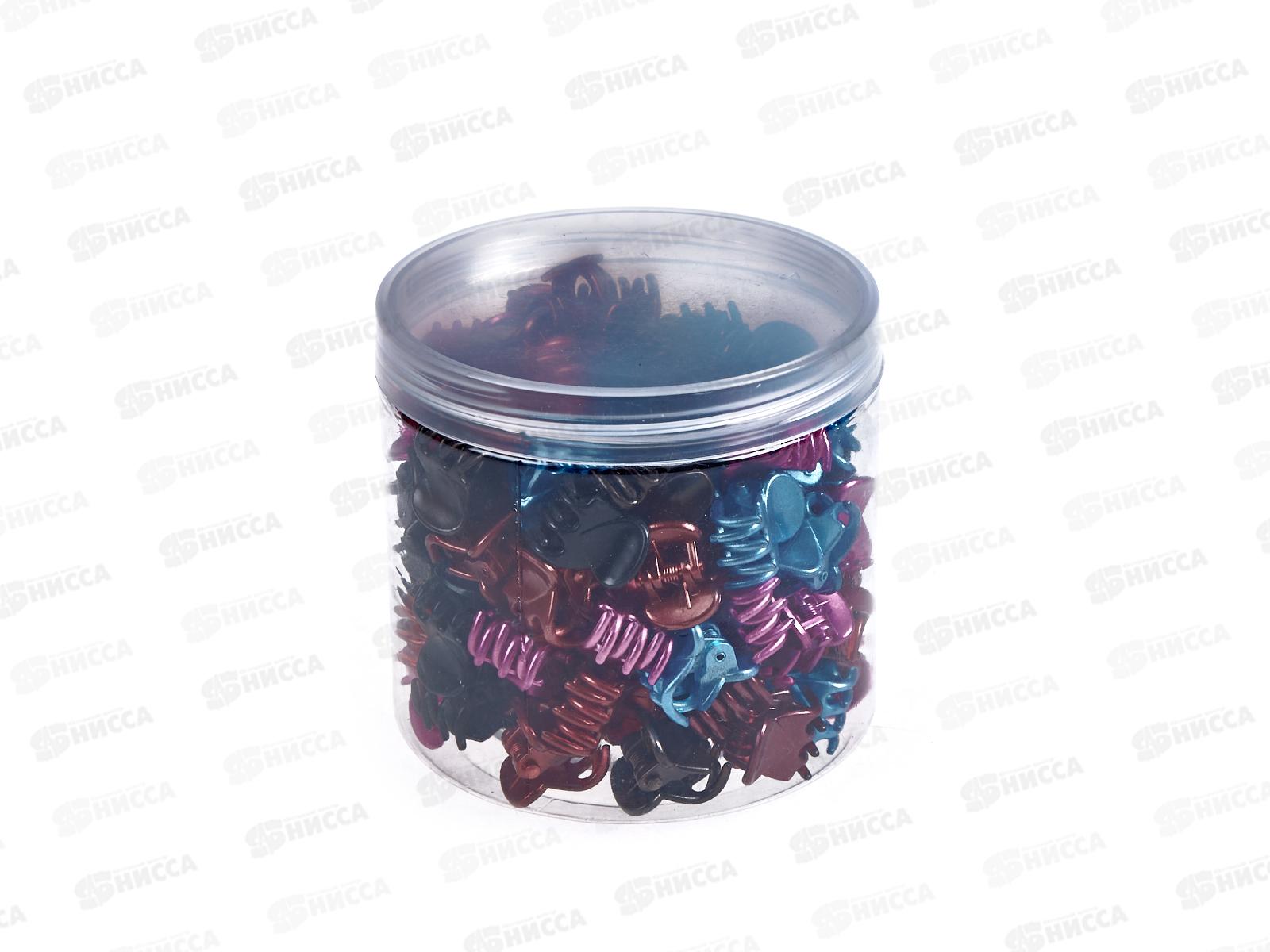 Крабик пластиковый цветной 15мм. в банке №5463 (упаковка 100шт)