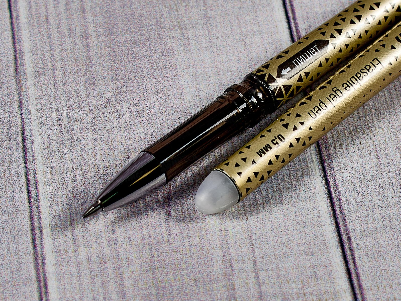 Ручка пишет-стирает STAFF гелевая,черная, 142495*12/144