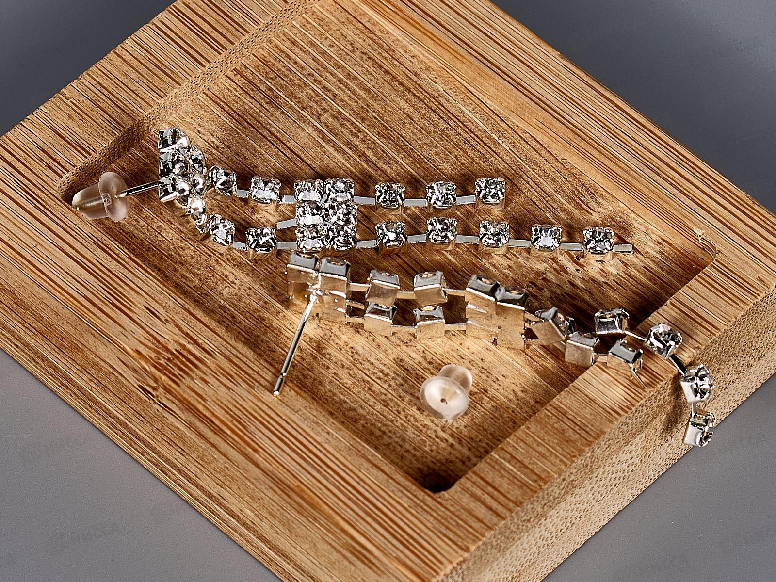 Набор бижутерии колье+серьги со стразами №2680