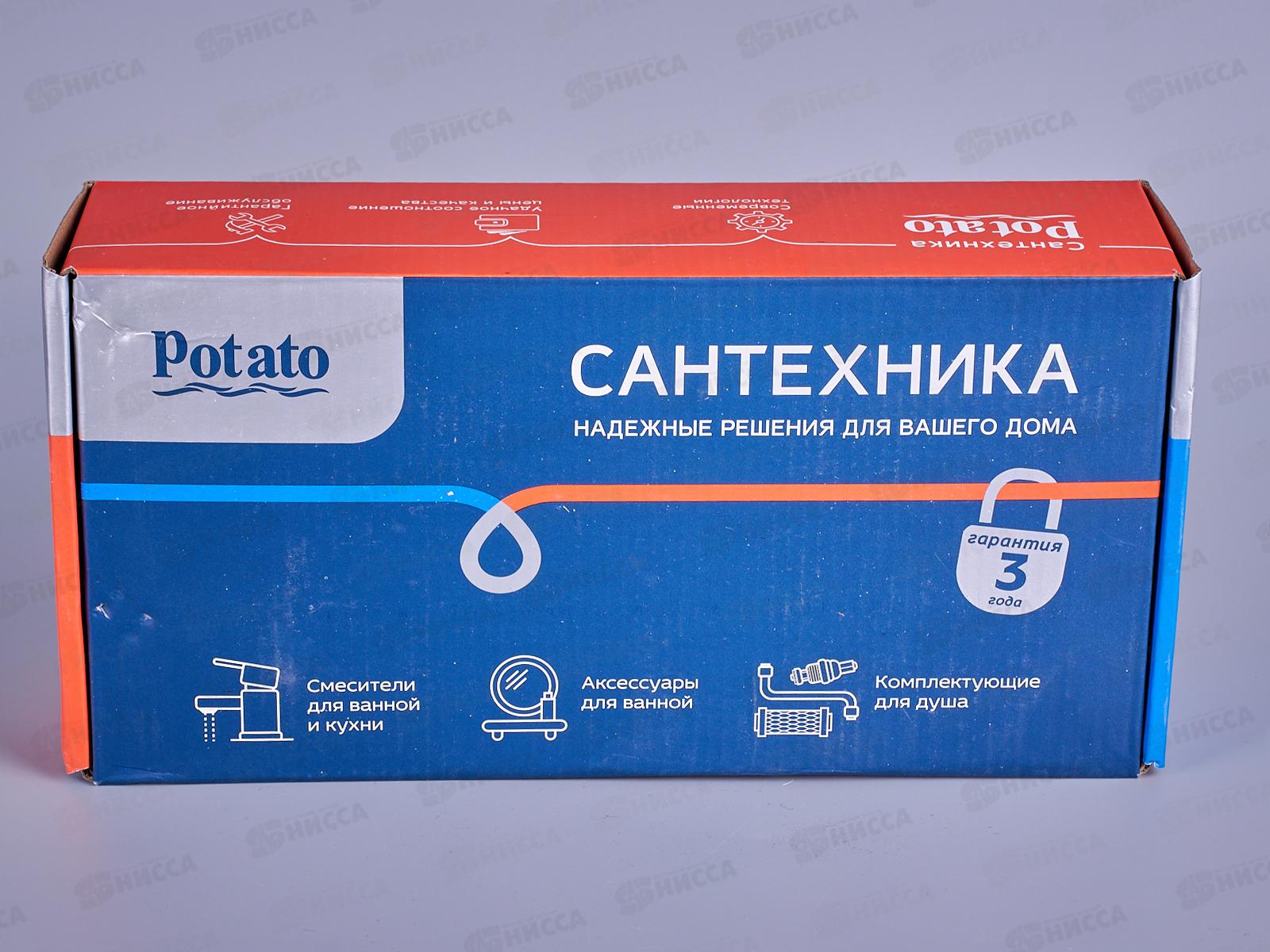 Смеситель для кухни РОТАТО Р4965 керамика 1/2, крестовой гайка 2шт №33  61951