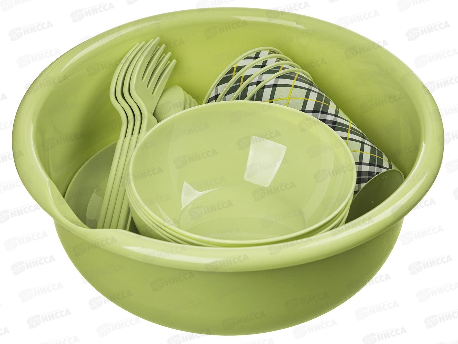 Набор для пикника (4 персоны) 25предметов Салатовый 221135520/04 *6