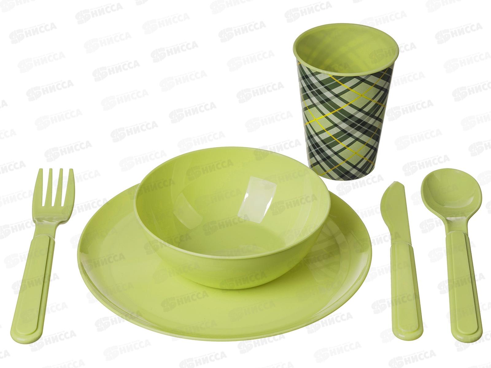 Набор для пикника (4 персоны) 25предметов Салатовый 221135520/04 *6