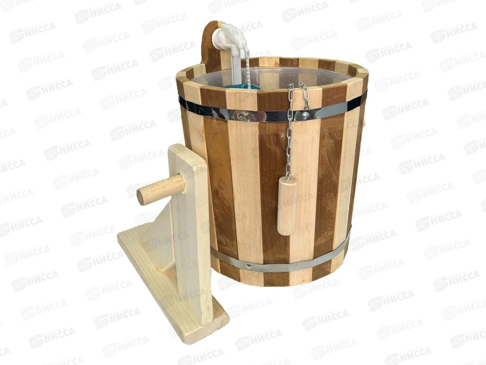 Обливное устройство 14литров с переливом и пластиковой вставкой Бацькина баня 30359