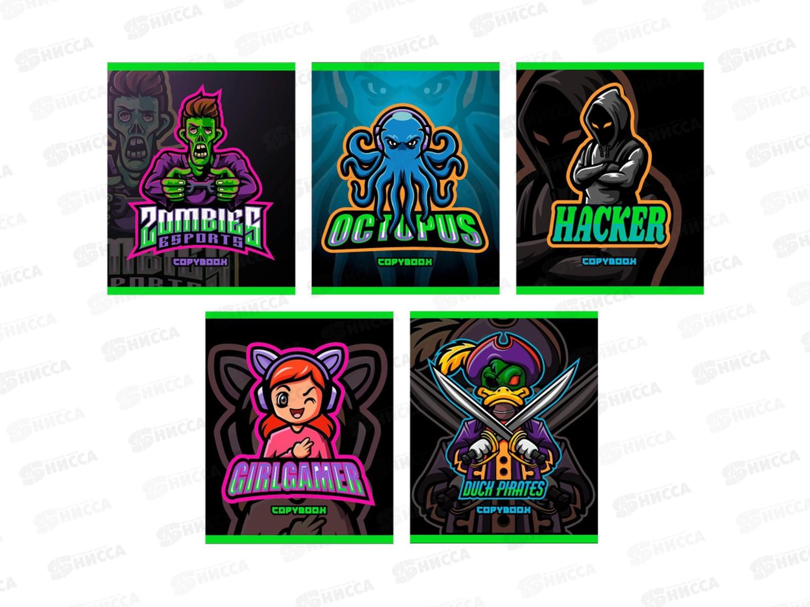 Тетрадь 48л кл. ЭКСМ Gamer, в уп., 5 видов ТК487827 *10/100