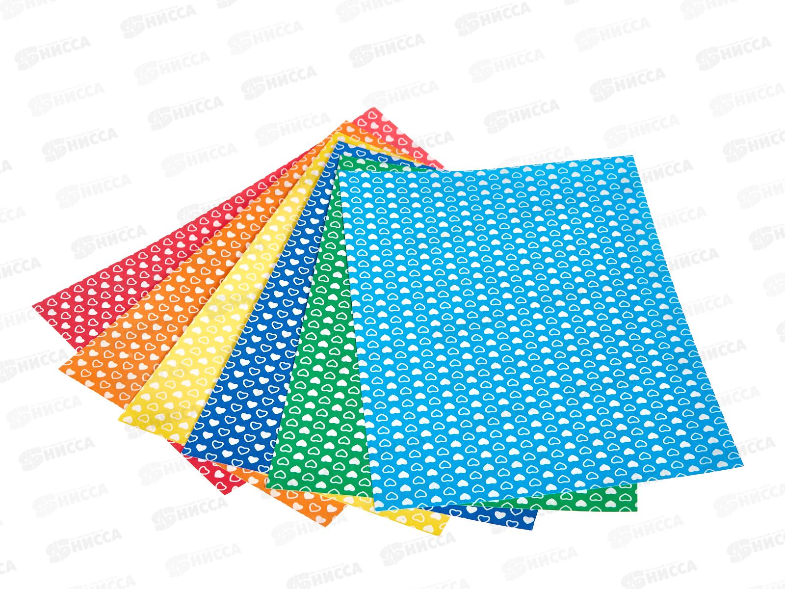 Цветной картон MAZARI 6л. 6цв,мел.,с узорами,,М-16807*40