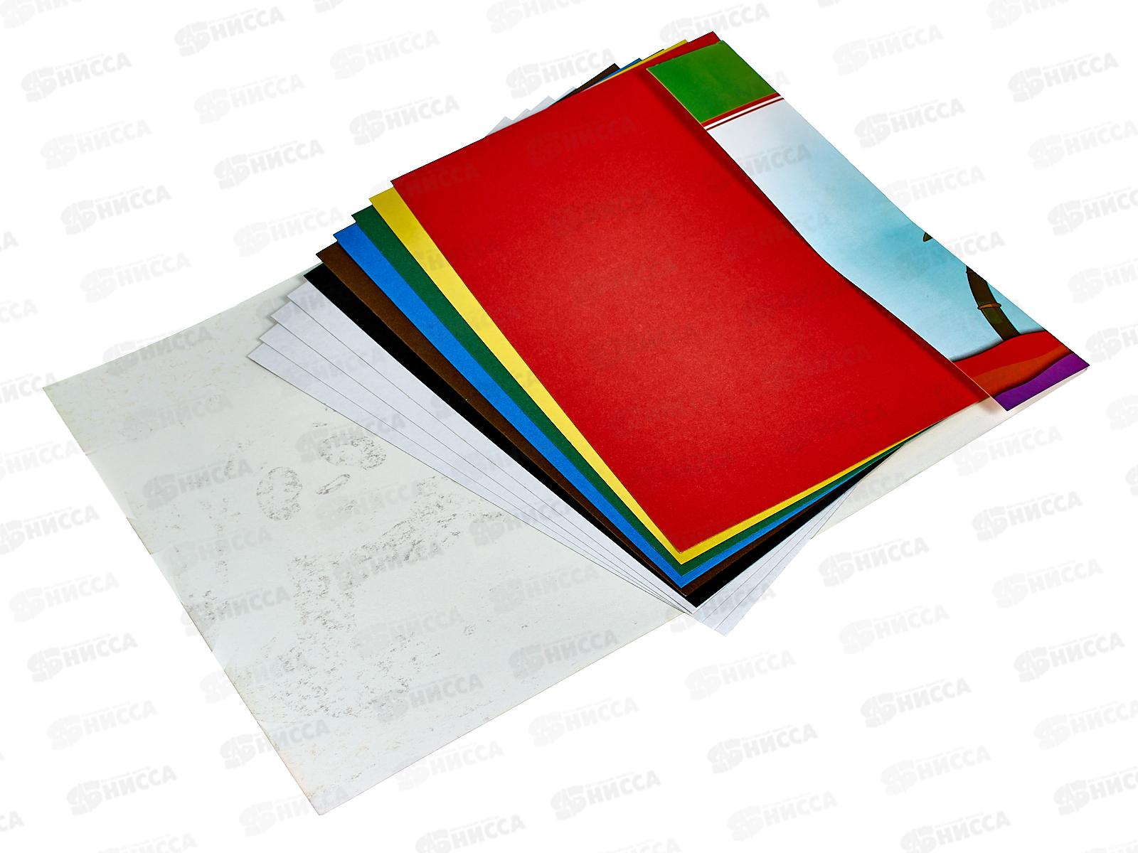 Цветной картон +белый картон  MAZARI 10л. 6цв,немел,М-16809*40