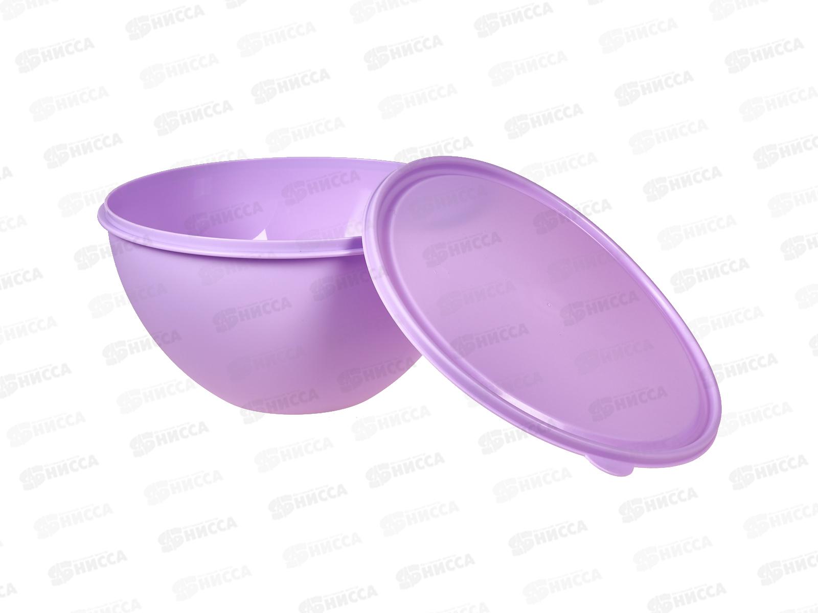 Миска 4л с цветной крышкой сиреневый Ангора *12