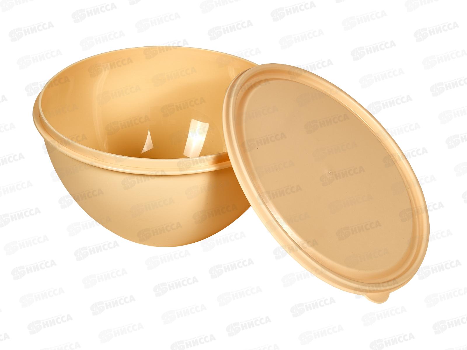 Набор мисок с цветными крыш 2+4л Салатник 2,5л кремовый (Ангора) *12