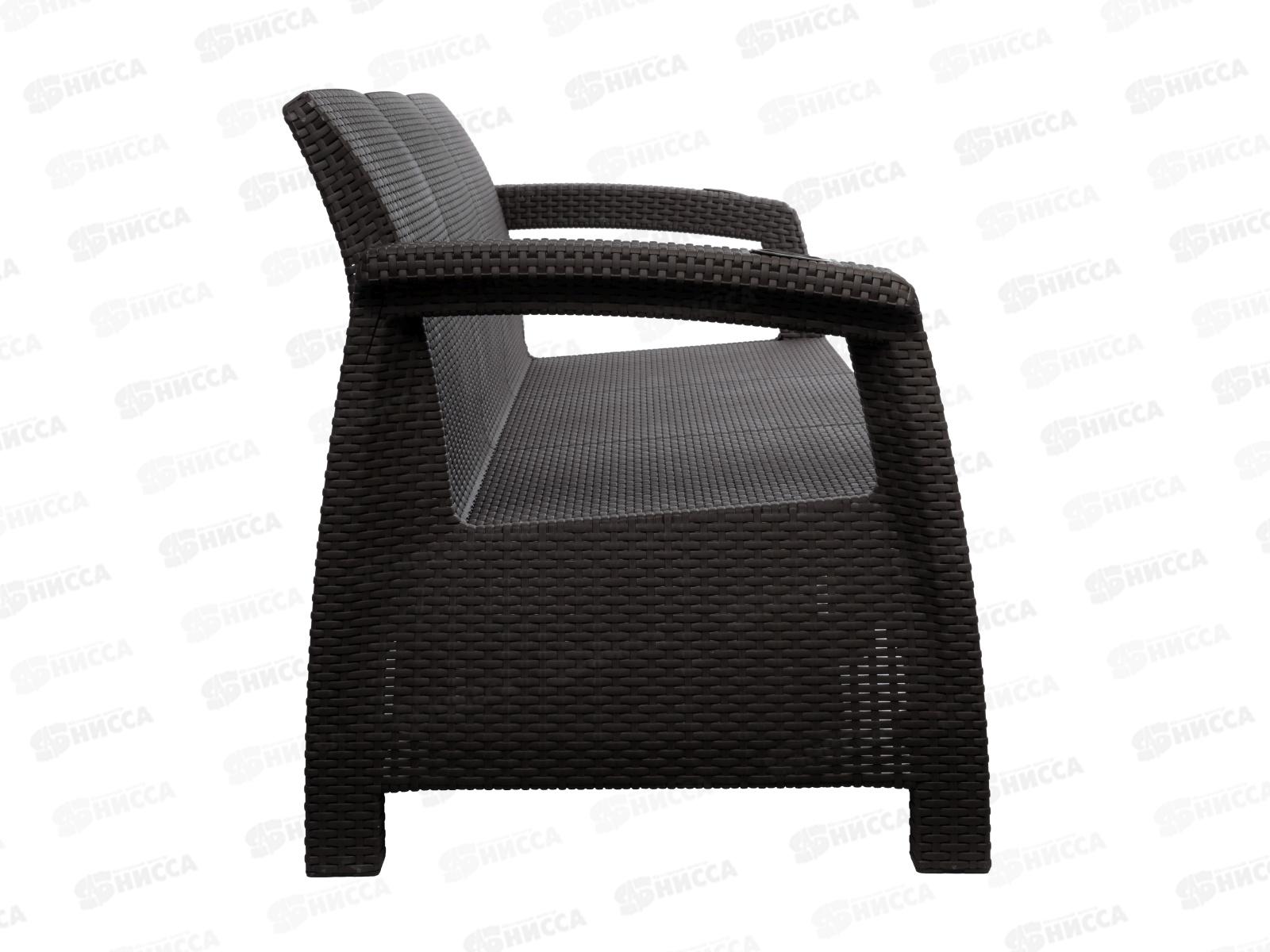 Диван &quotРотанг-плюс&quot 3-х местный мокко М8836 *1