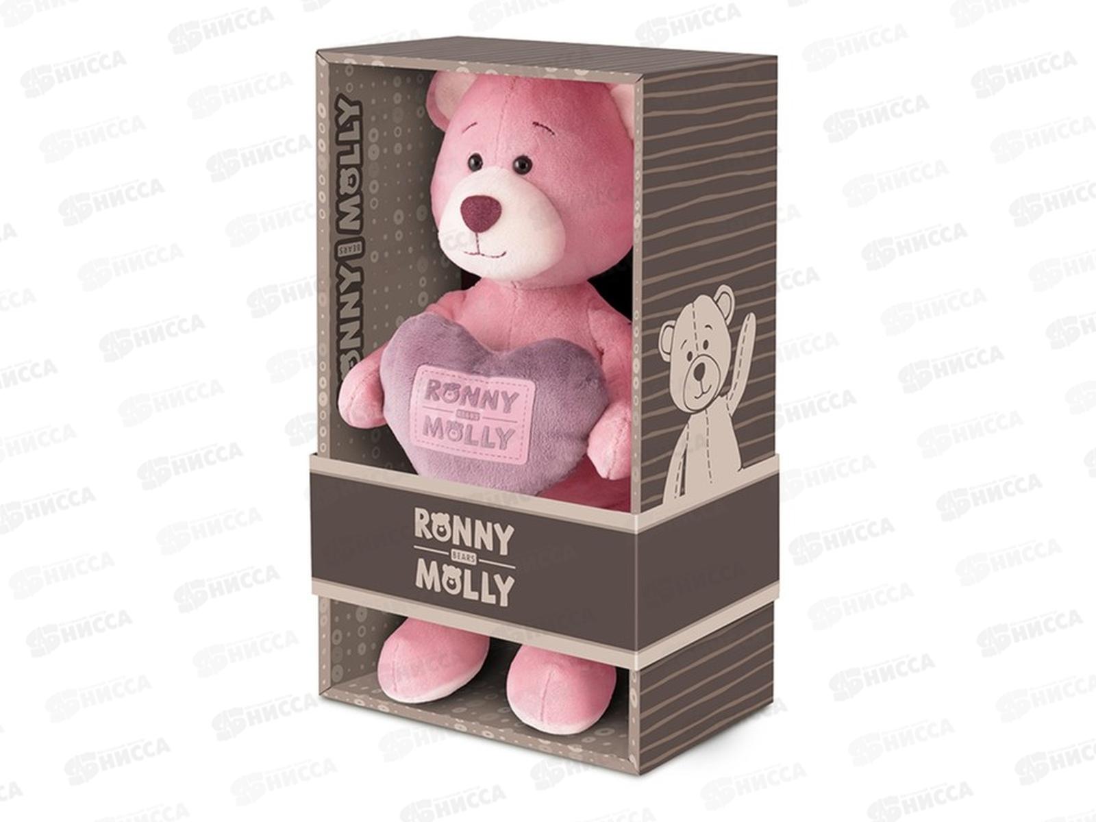 Мишка  Молли с сердечком, 21см, RM-M013-21 в коробке