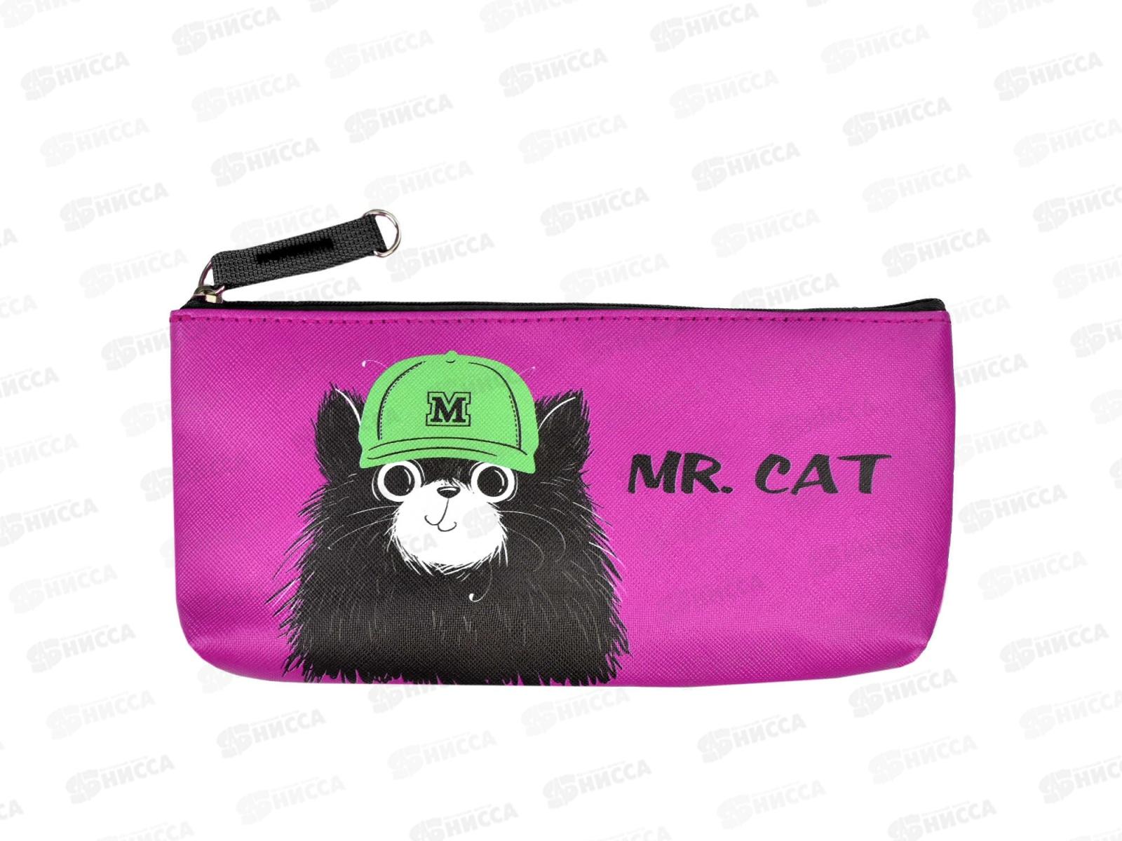 Пенал ФЕН Кот в кепке,20*7,5*2см.,62096*36