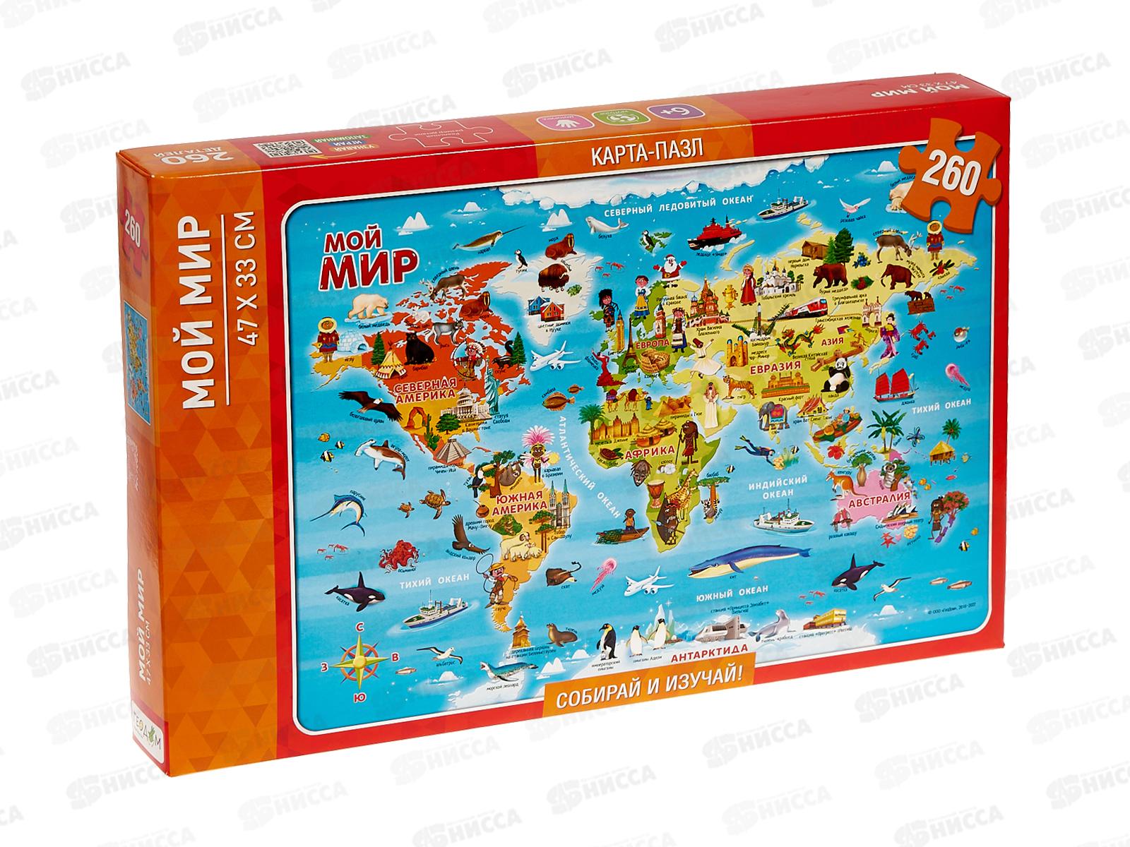 Подарок большой. Первокласснику Пазл 260дет.+Игра+игр.карточки, 56072