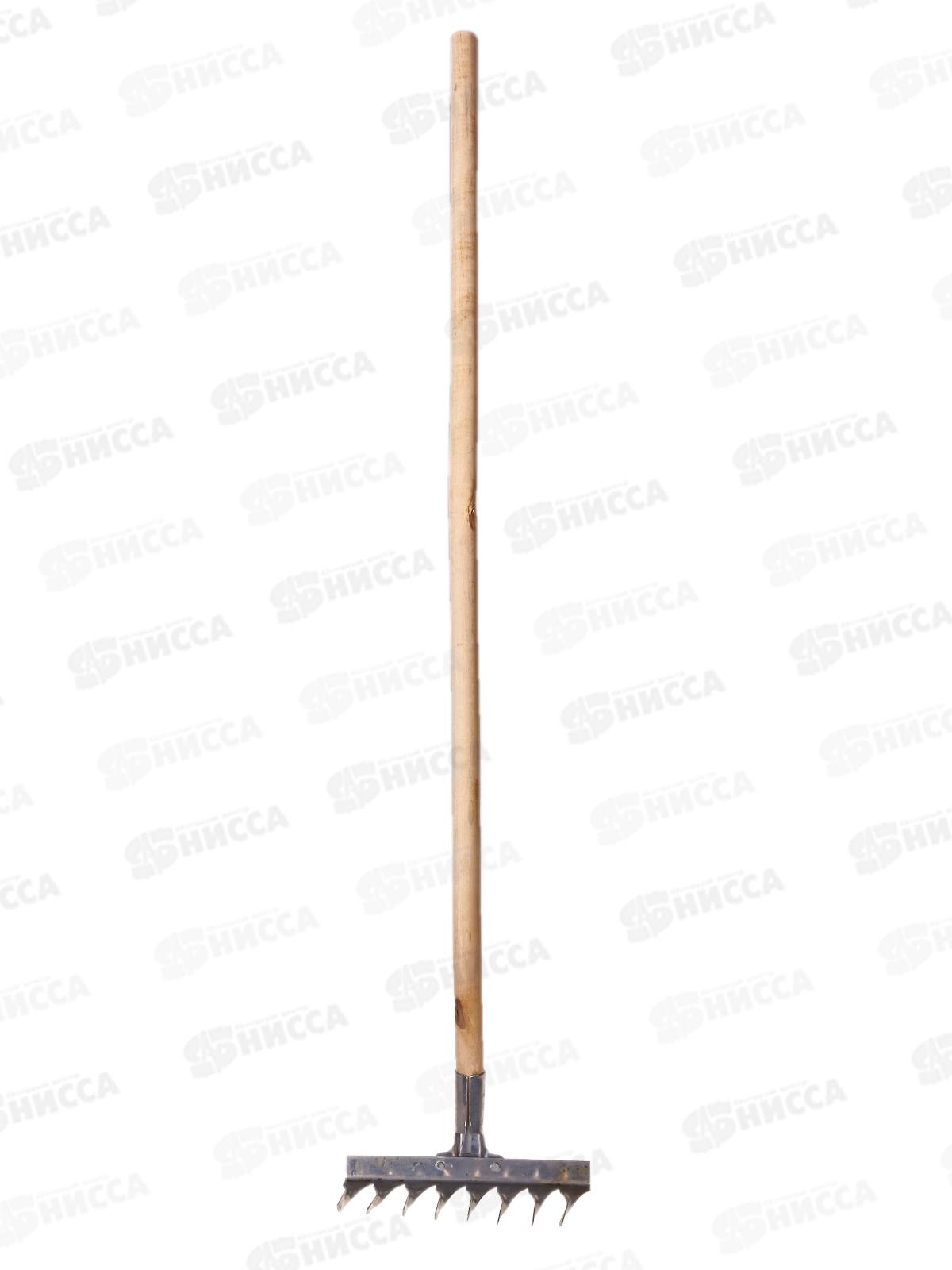 Грабли витые 8-ми зубчатые  нержавейка, с черенком