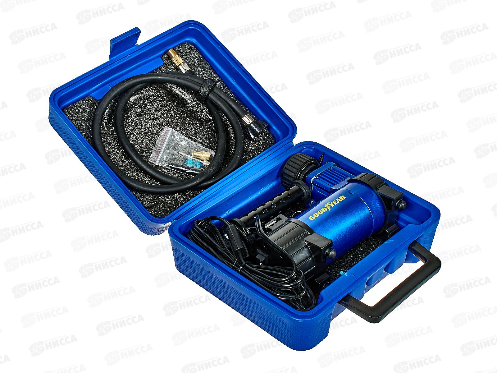 Компрессор Goodyear GY-35L CASE 35л/мин, съемный резиновый шланг, кейс 00115