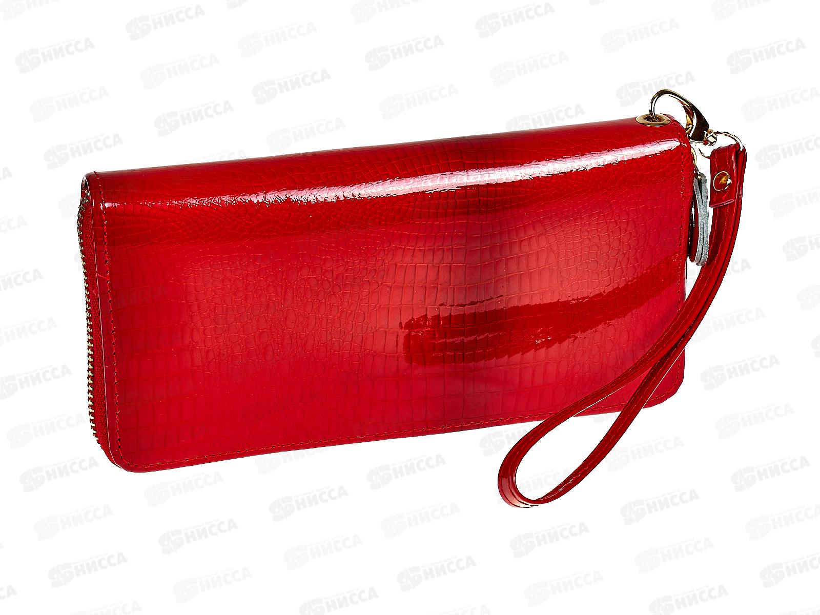 Кошелек (10*18) лаковый 6 отделов с ручкой №8811