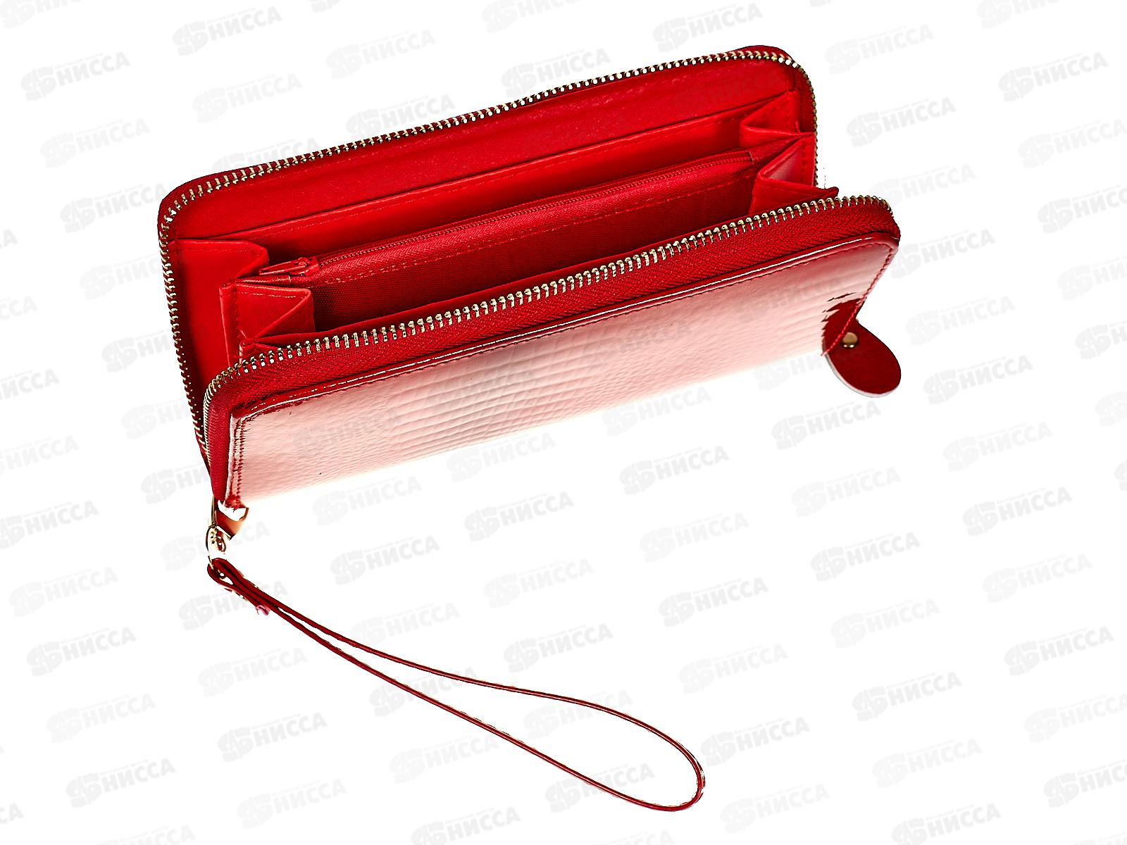 Кошелек (10*18) лаковый 6 отделов с ручкой №8811