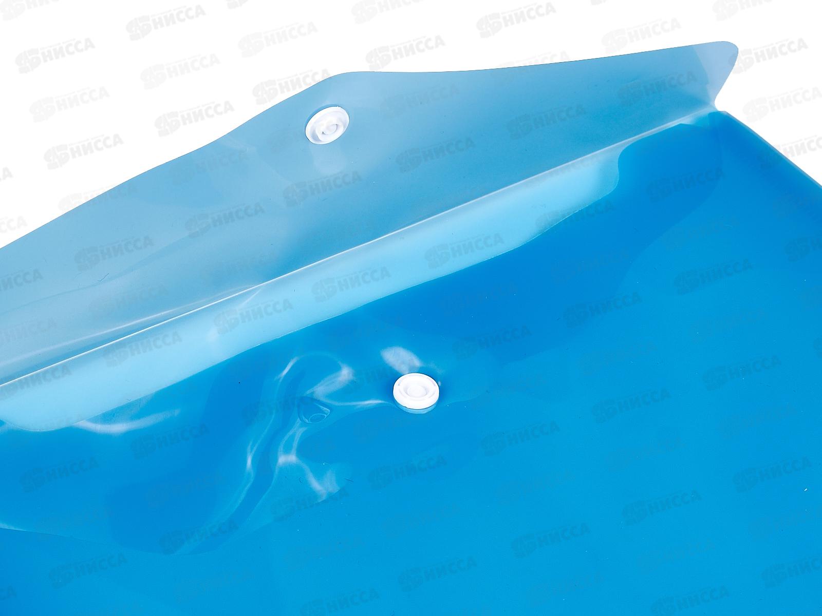 Папка с кнопкой inФОРМАТ А5 пр., 180мкм, синяя PK65А5В *10/100