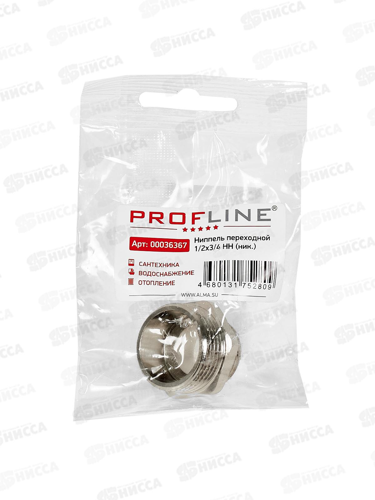 Ниппель переходной 1/2х3/4 НН (ник.), 36367 PROFLINE