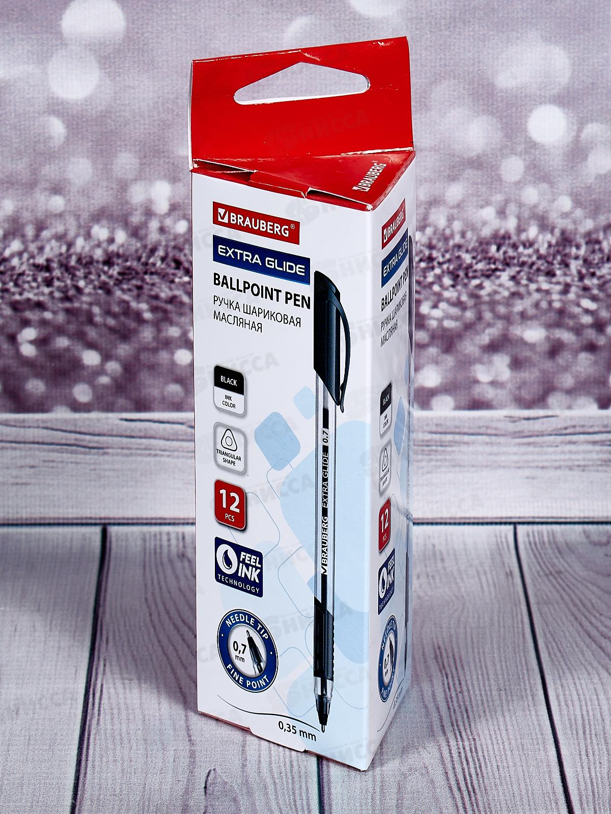 Ручка масляная  BRAUBERG-142919 Extra Glide черная *12/120/1200