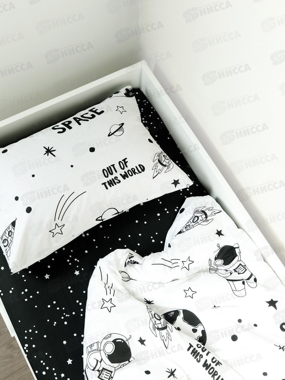 КПБ 1,5сп Перкаль WmeW Космонавты 10497-1+10134-2 50*70(1) с кнопкой